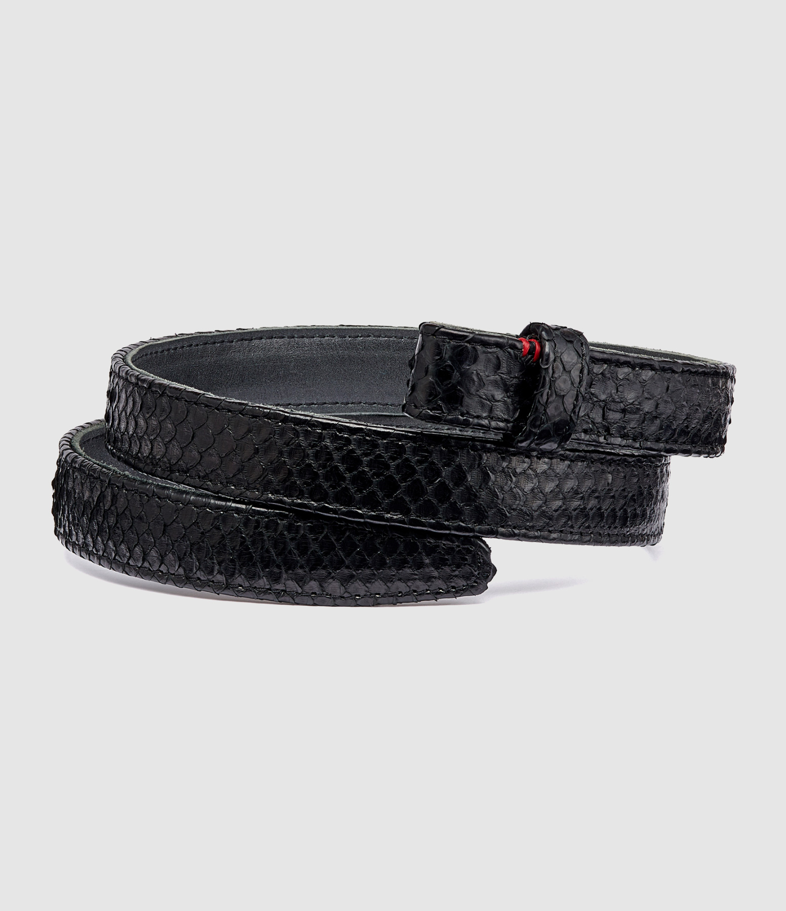 Ceinture Baby Python Noir