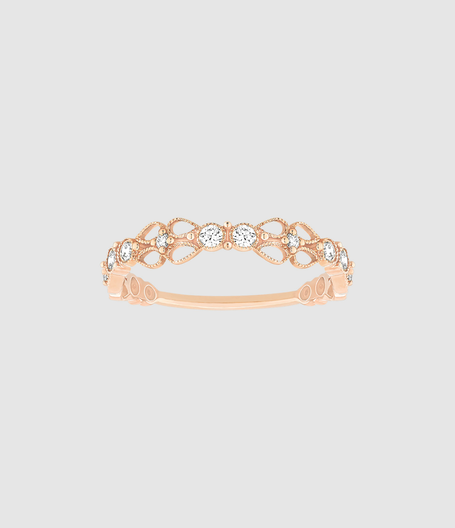 Bague Babylone GM Or Rose Diamants