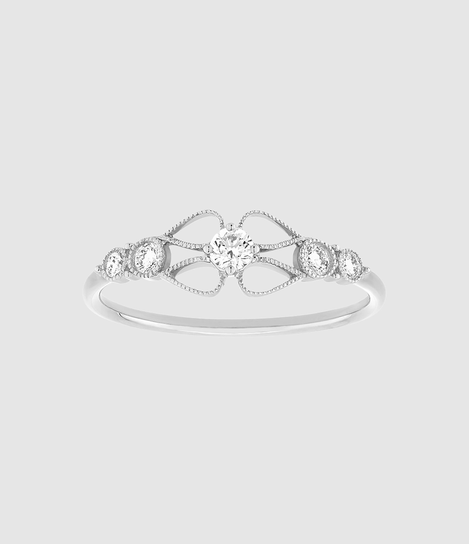 Bague Babylone PM Or Blanc Diamants