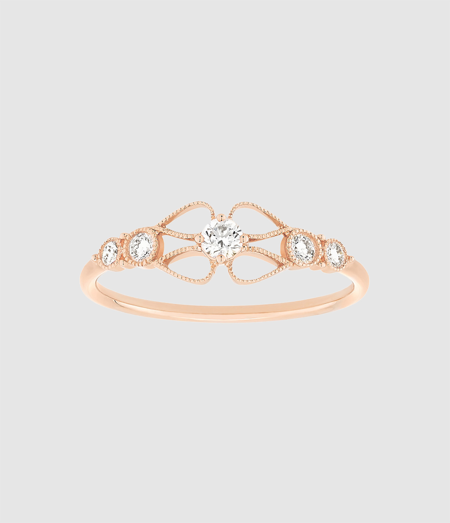 Bague Babylone PM Or Rose Diamants