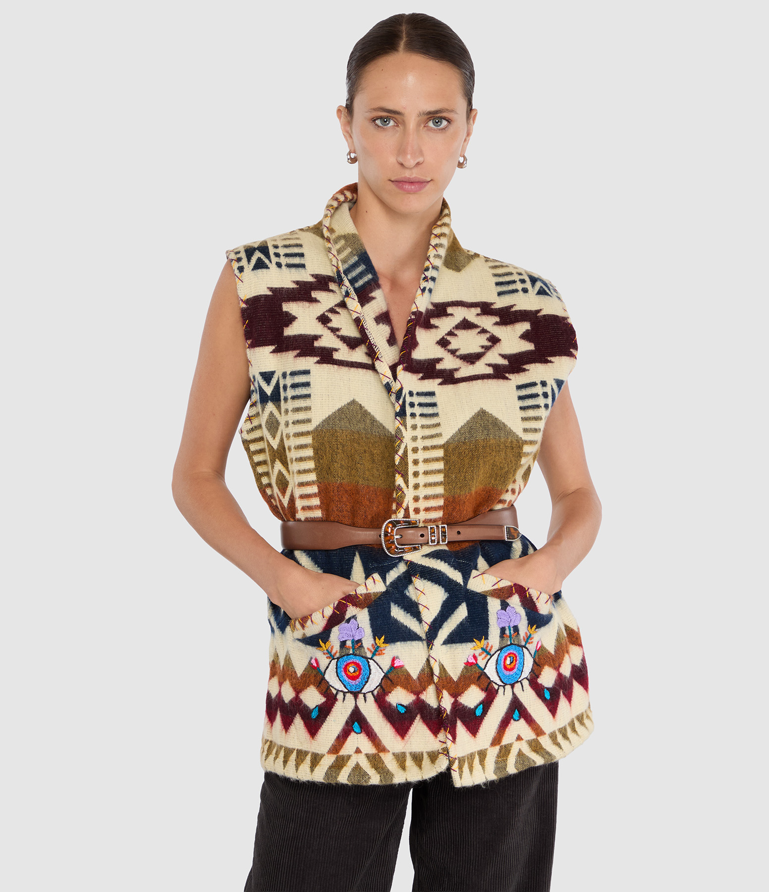 Veste Dos Ojos Multicolore