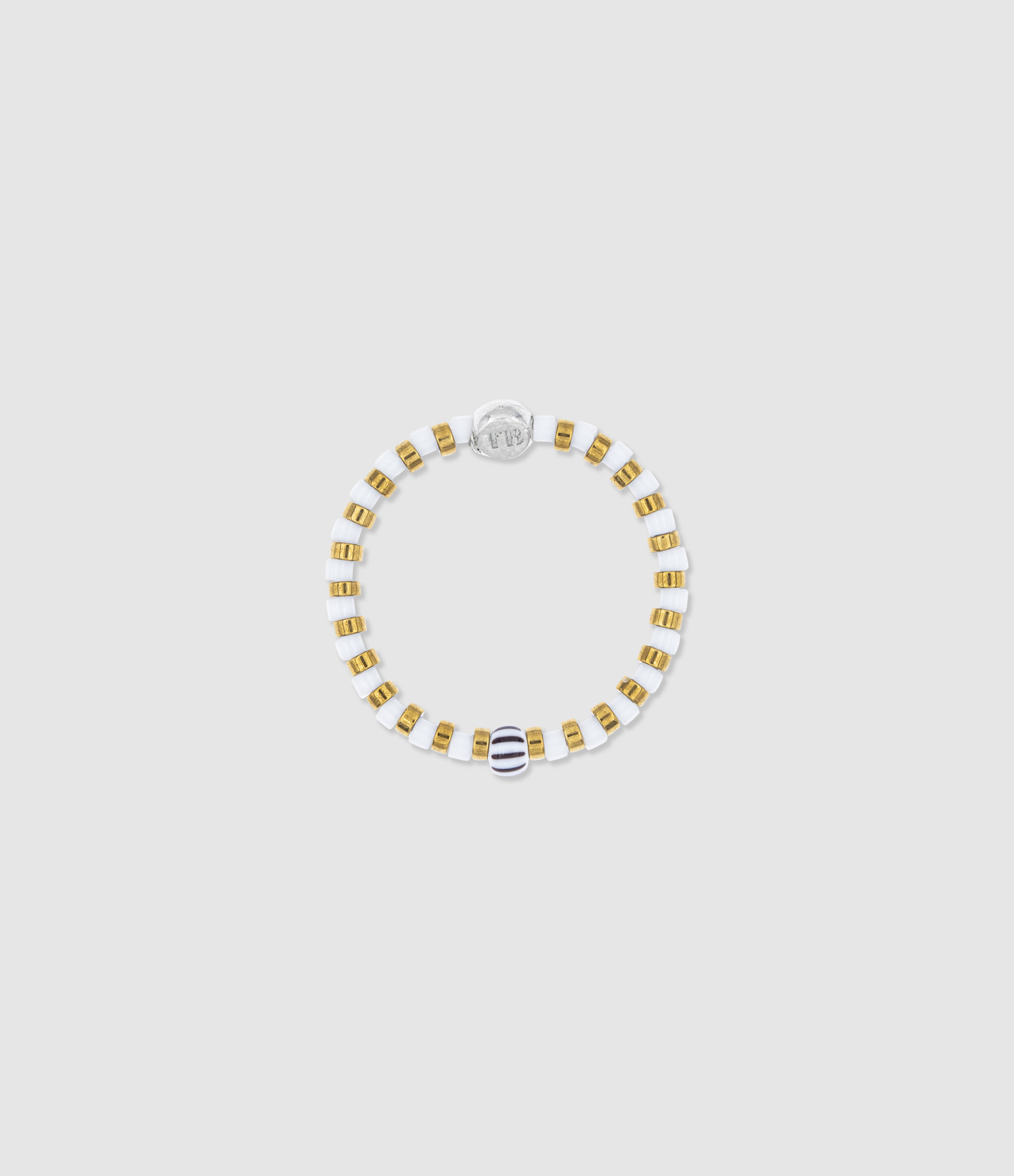 Bague Heishi Blanche 56mm
