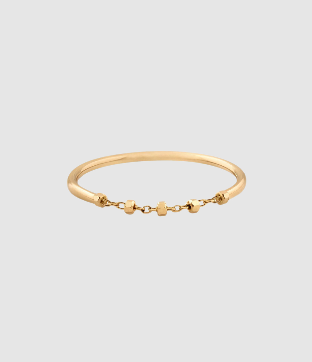 Bague Diamantée 1 Chaîne Or Jaune