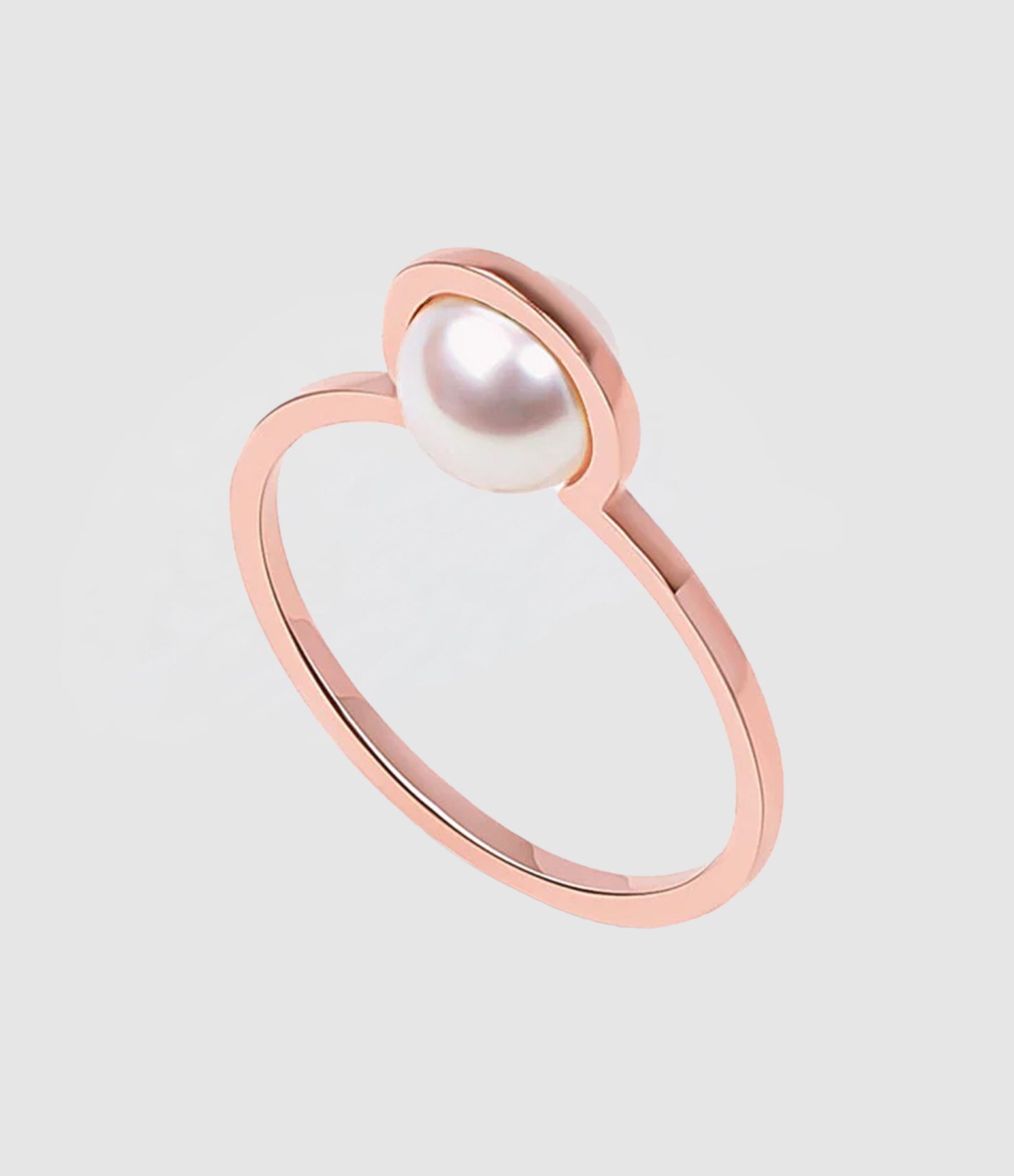 Bague Ruhl Perle Blanche Or Rose