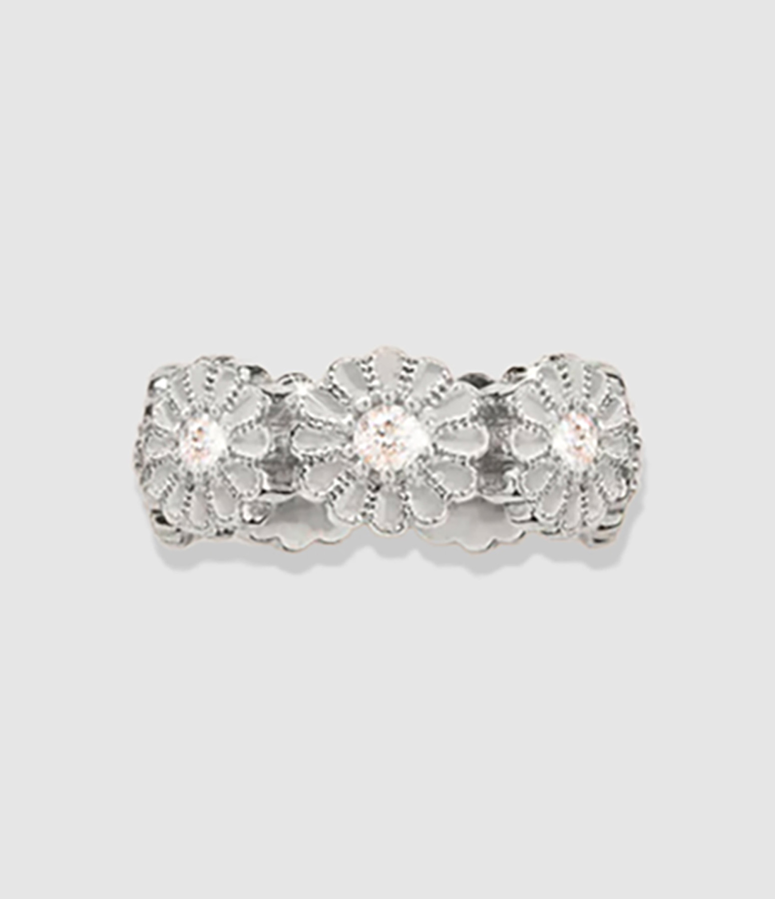Bague Sai 7 Topaze Blanche Argent