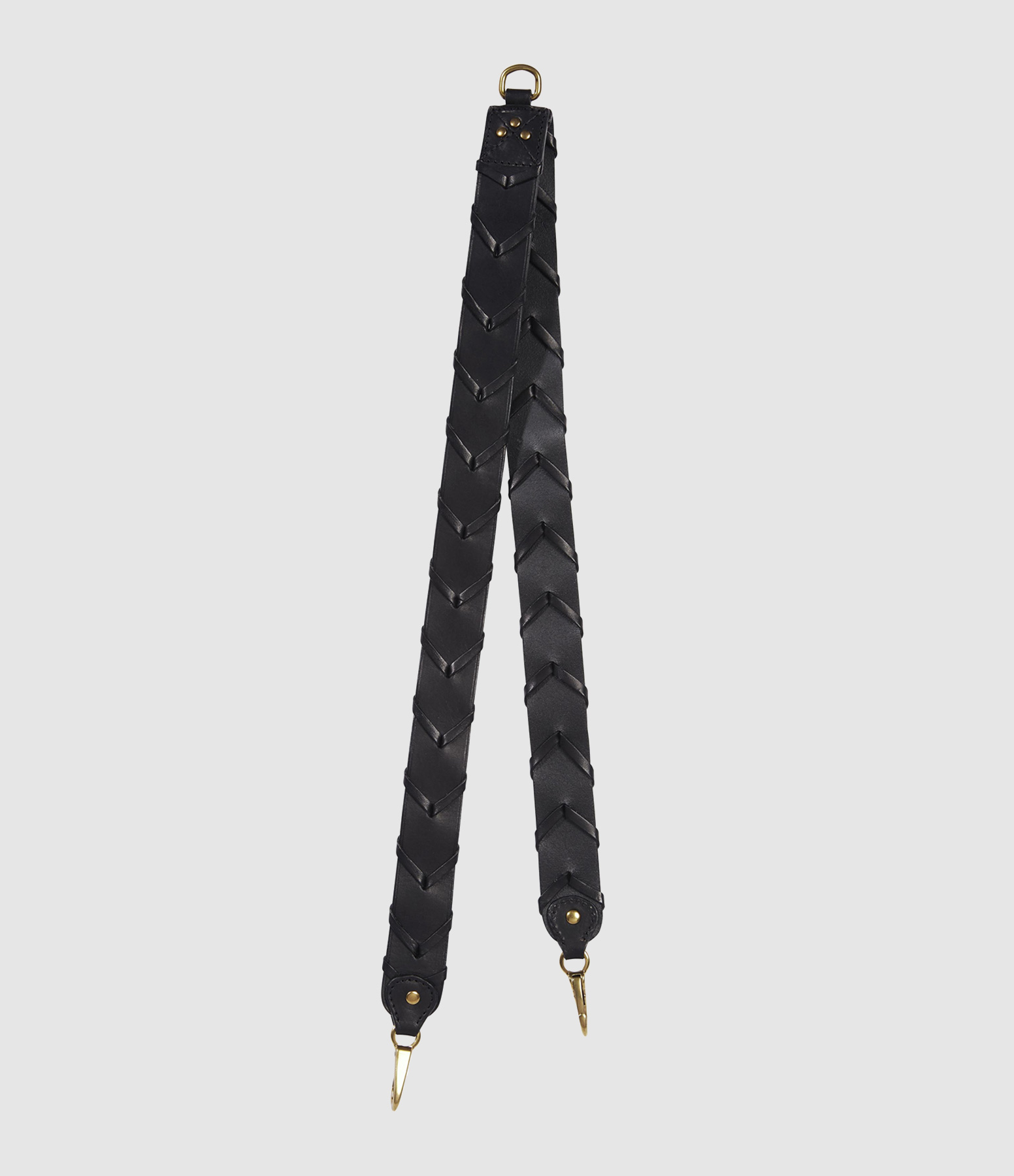 Bandoulière Tressée Noir Brass