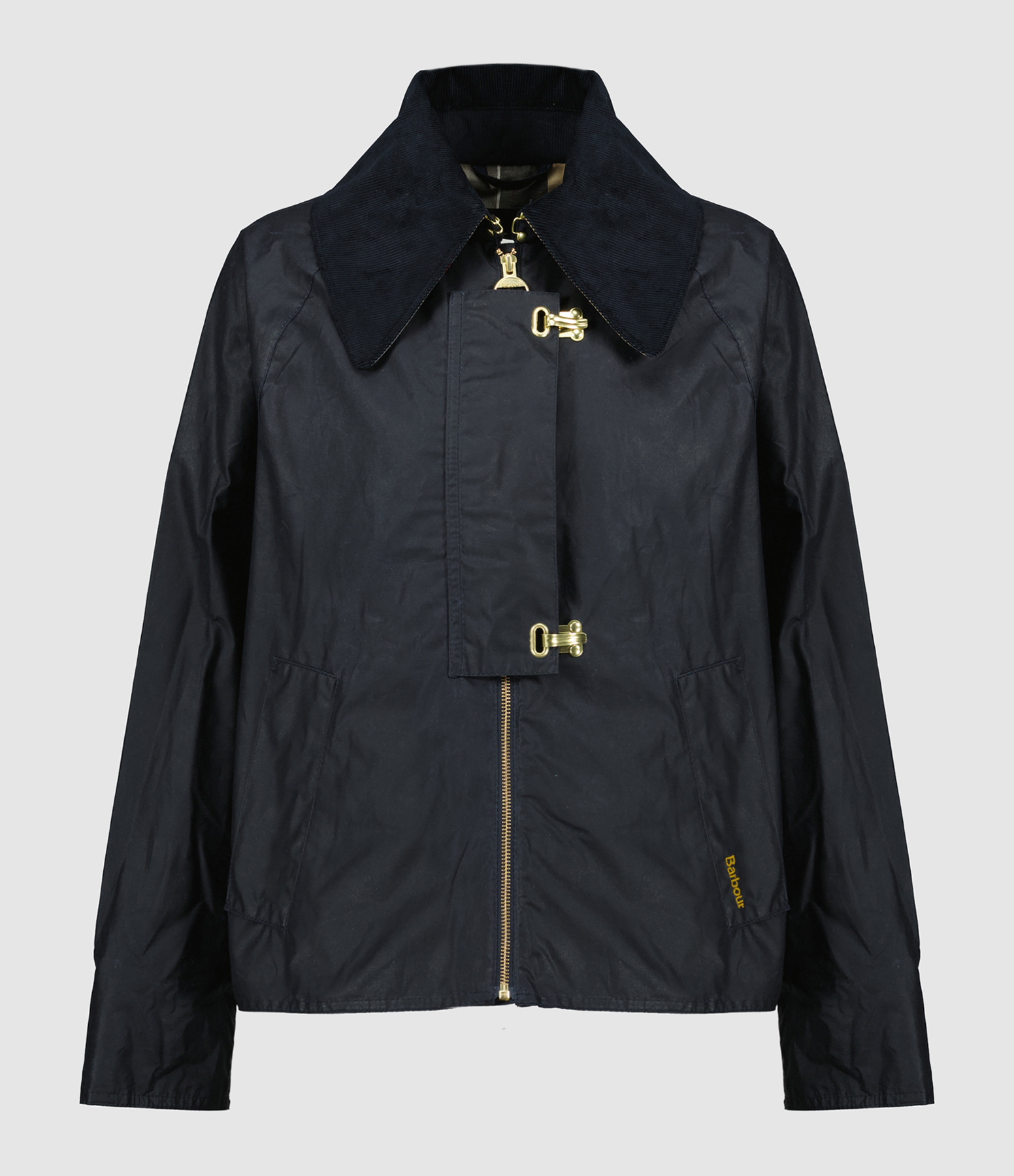 Veste Drummond Coton Ciré Marine Royale