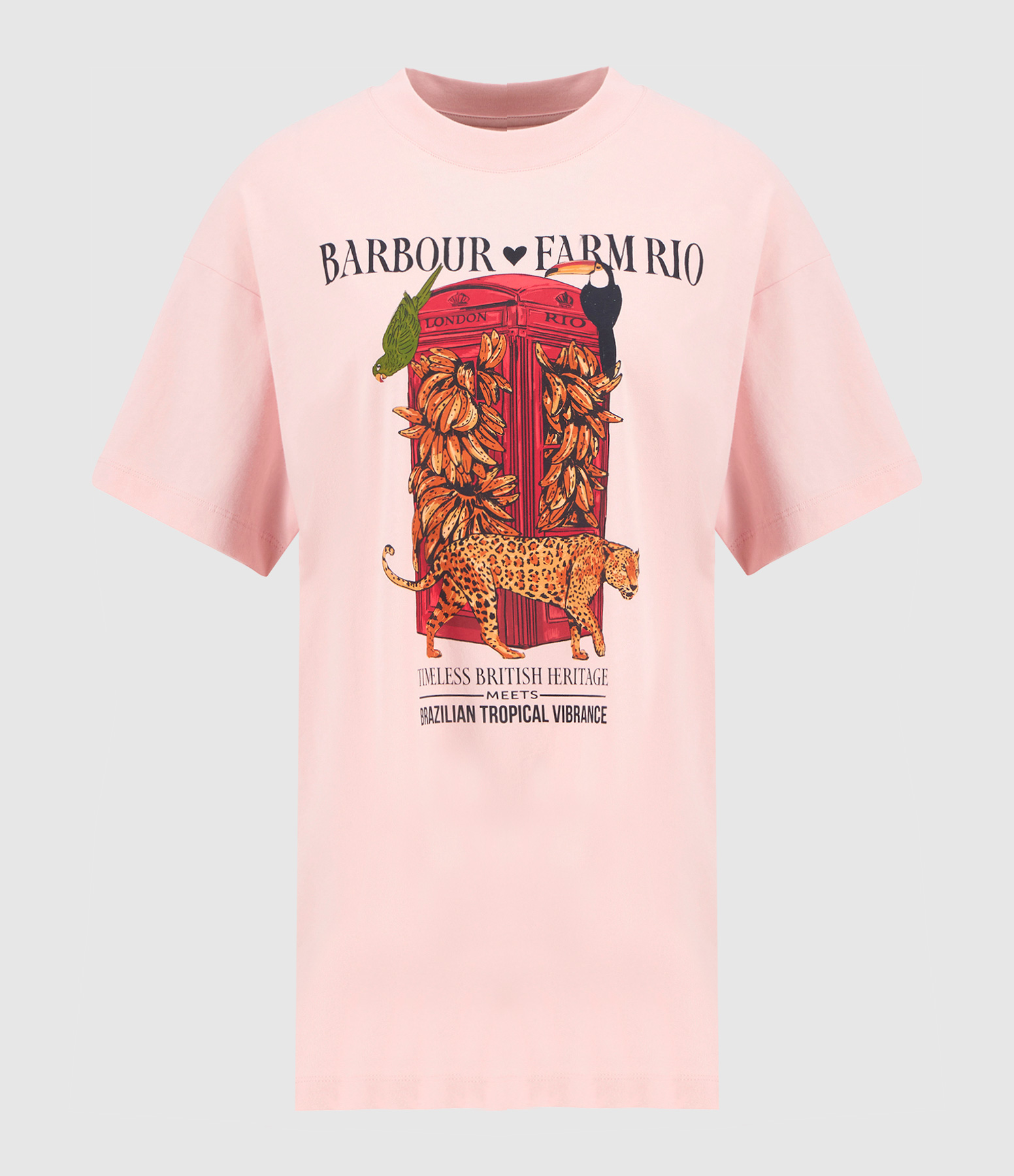 Tee-shirt Maria Clara Rosa, Collaboration Barbour x Farm Rio