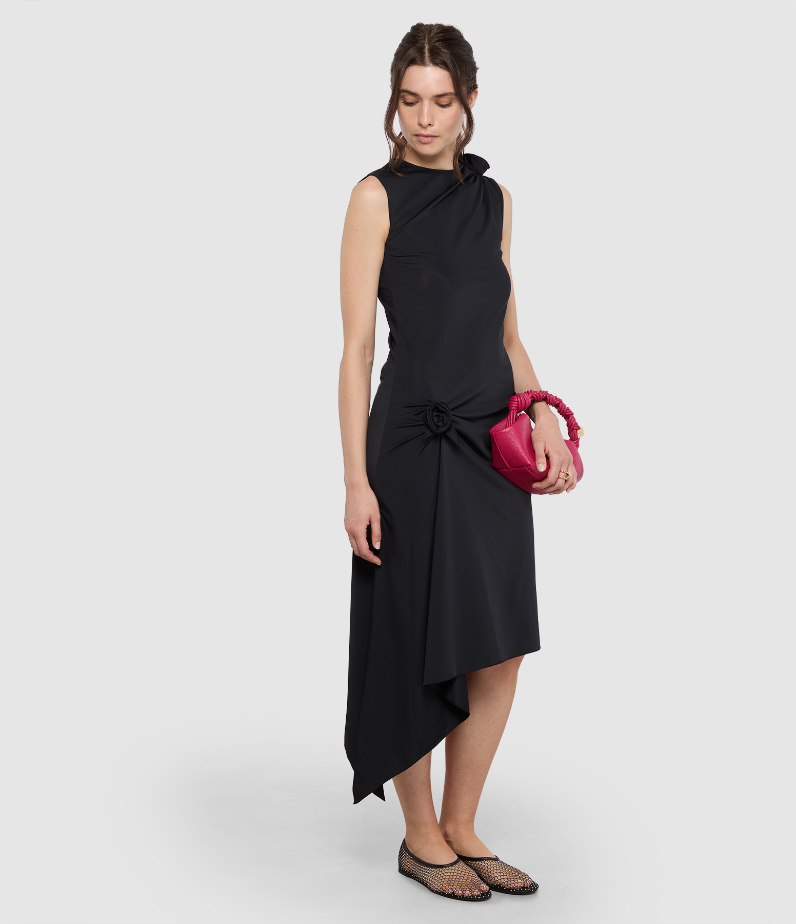 Robe Relaxed Flower Black