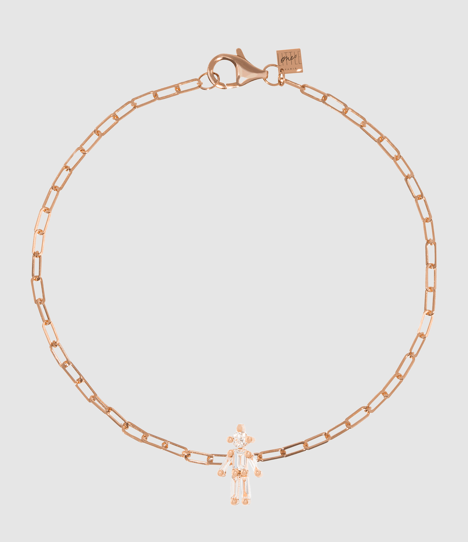 Bracelet Magnétique Mini Garçon Or Rose Diamants