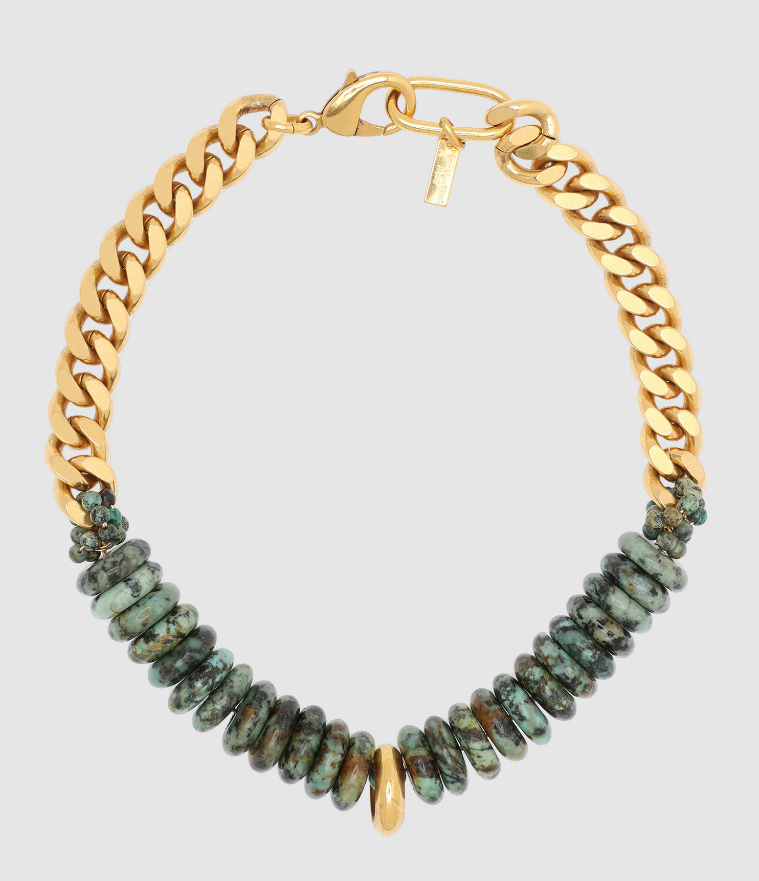 Collier Beautreillis Jaspe Africain Doré