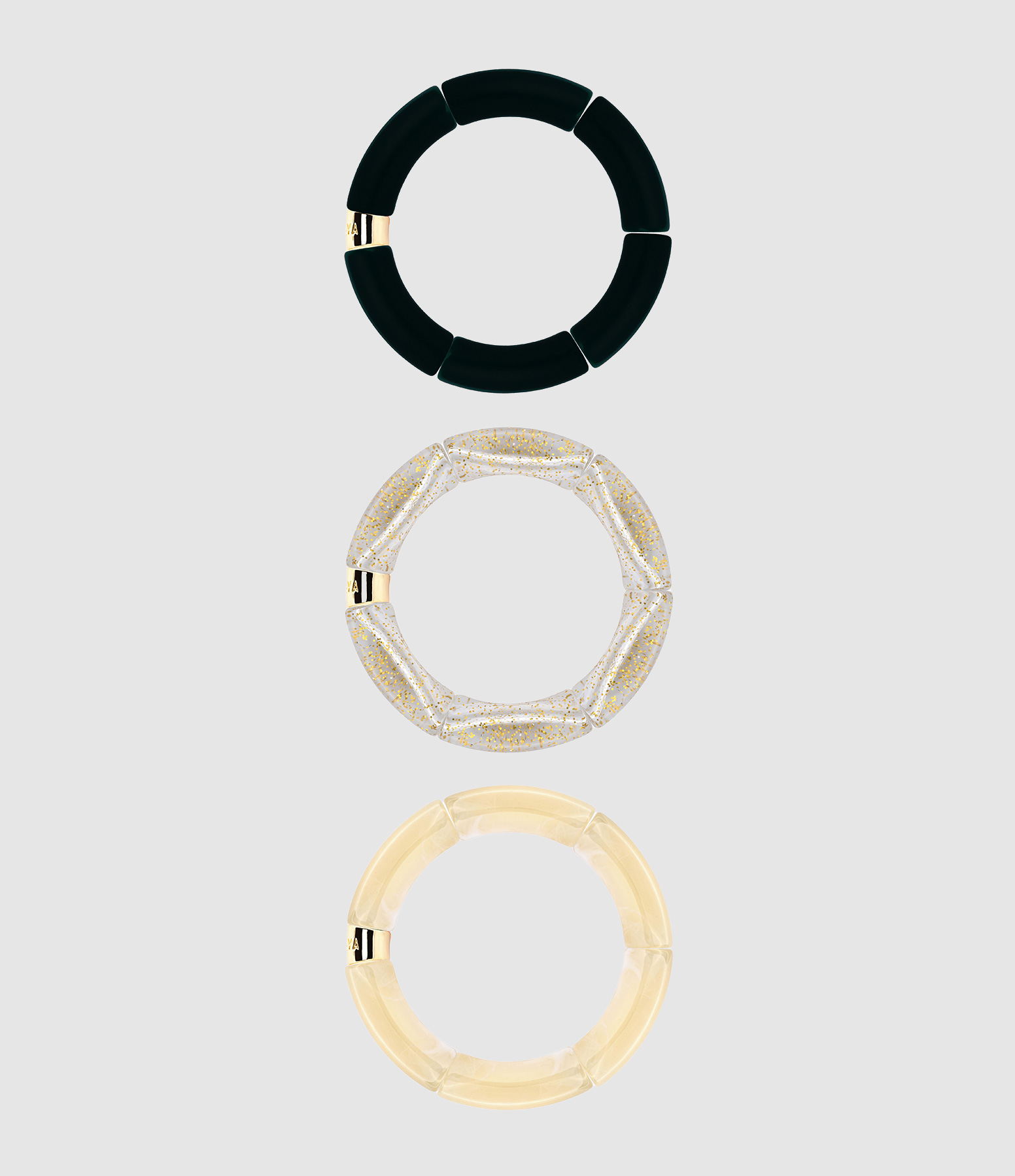 Bracelets Trio Beleza Blanc et Noir