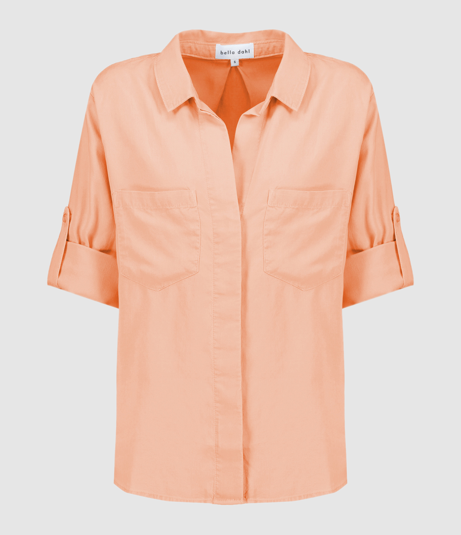 Chemise Split Back Button Down Orange