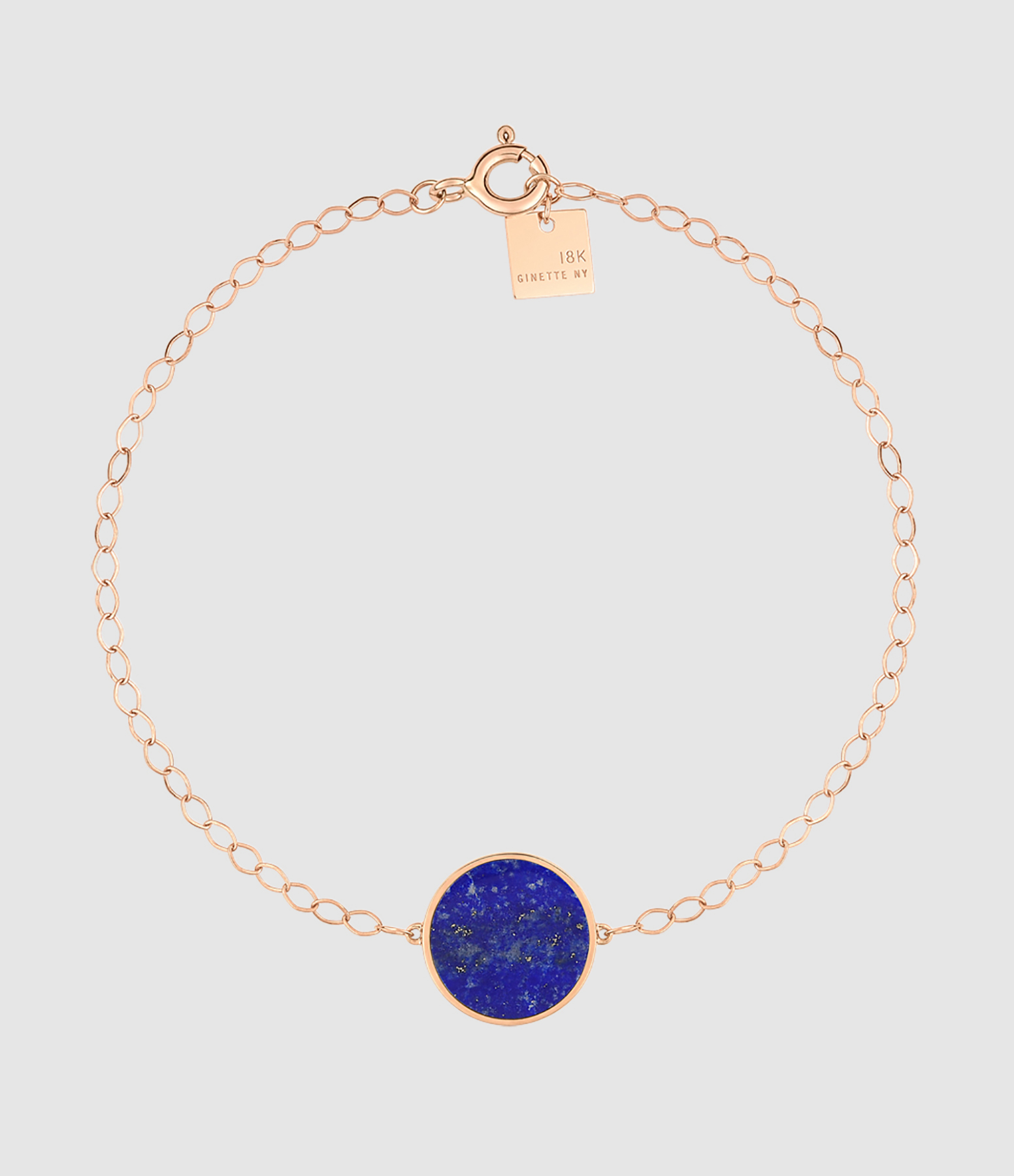 Bracelet Ever Disc Lapis Lazuli Or Rose