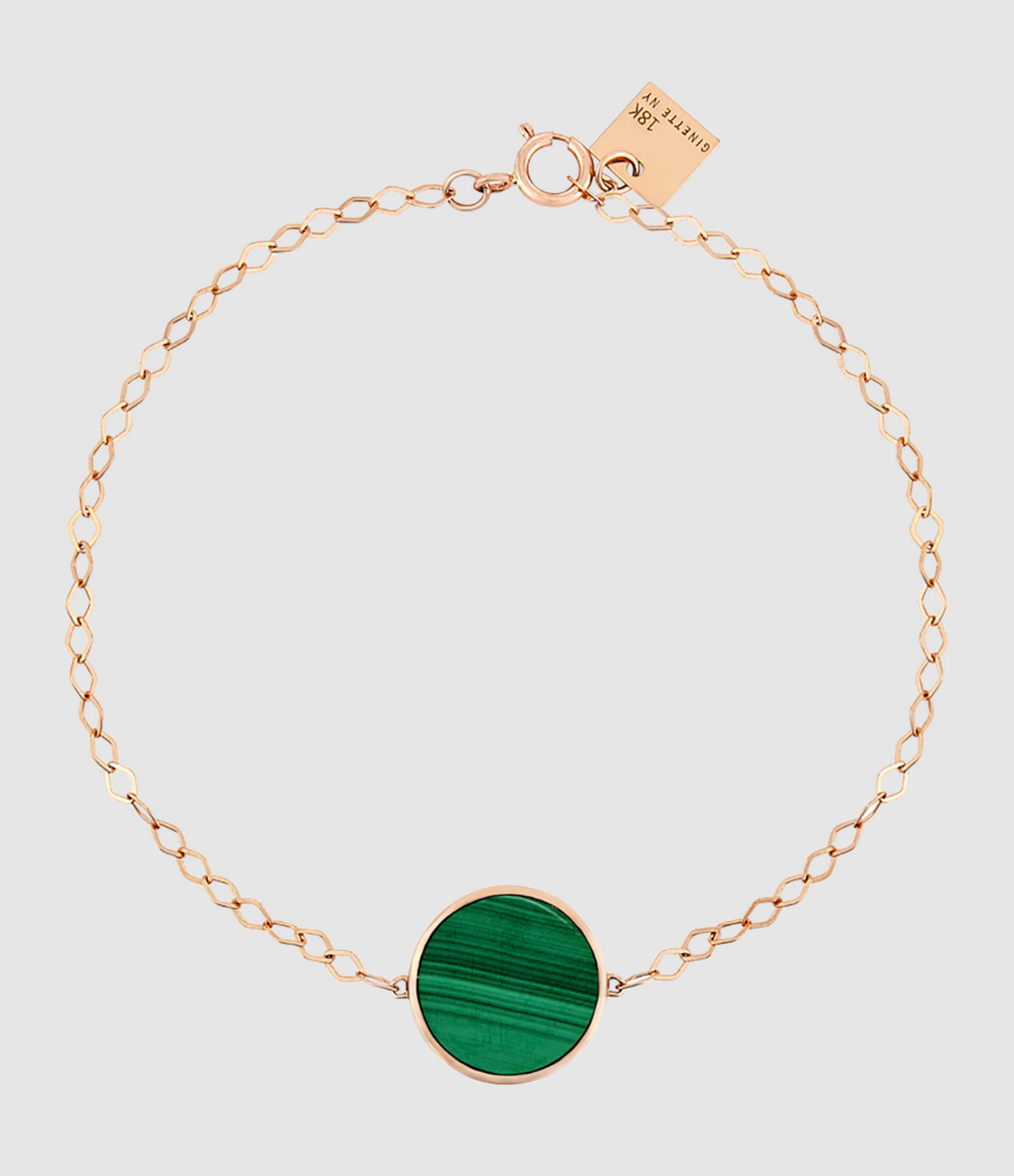 Bracelet Ever Disc Malachite Or Rose