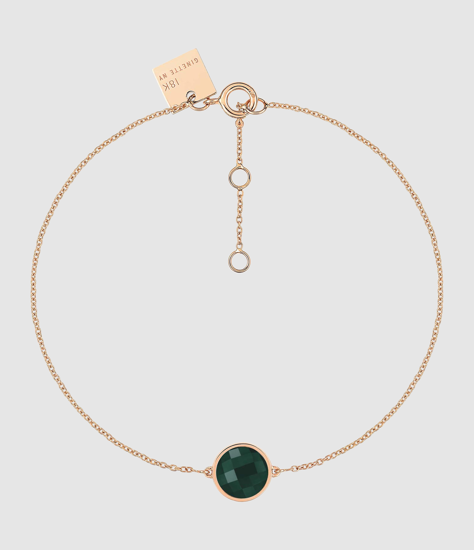 Mini Pixie Ever Green Agate Disc Bracelet