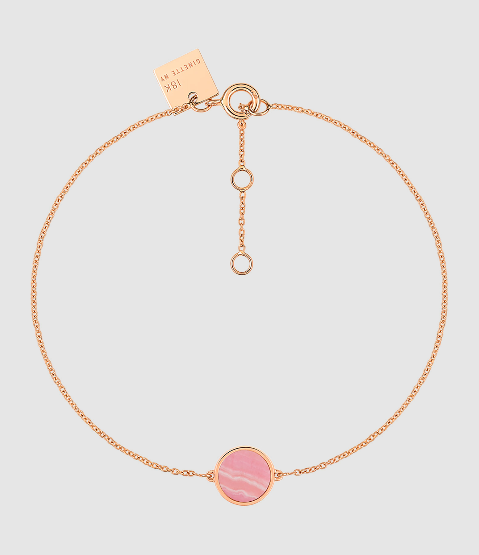 Bracelet Ever Mini Disc Rhodocrosite Or Rose