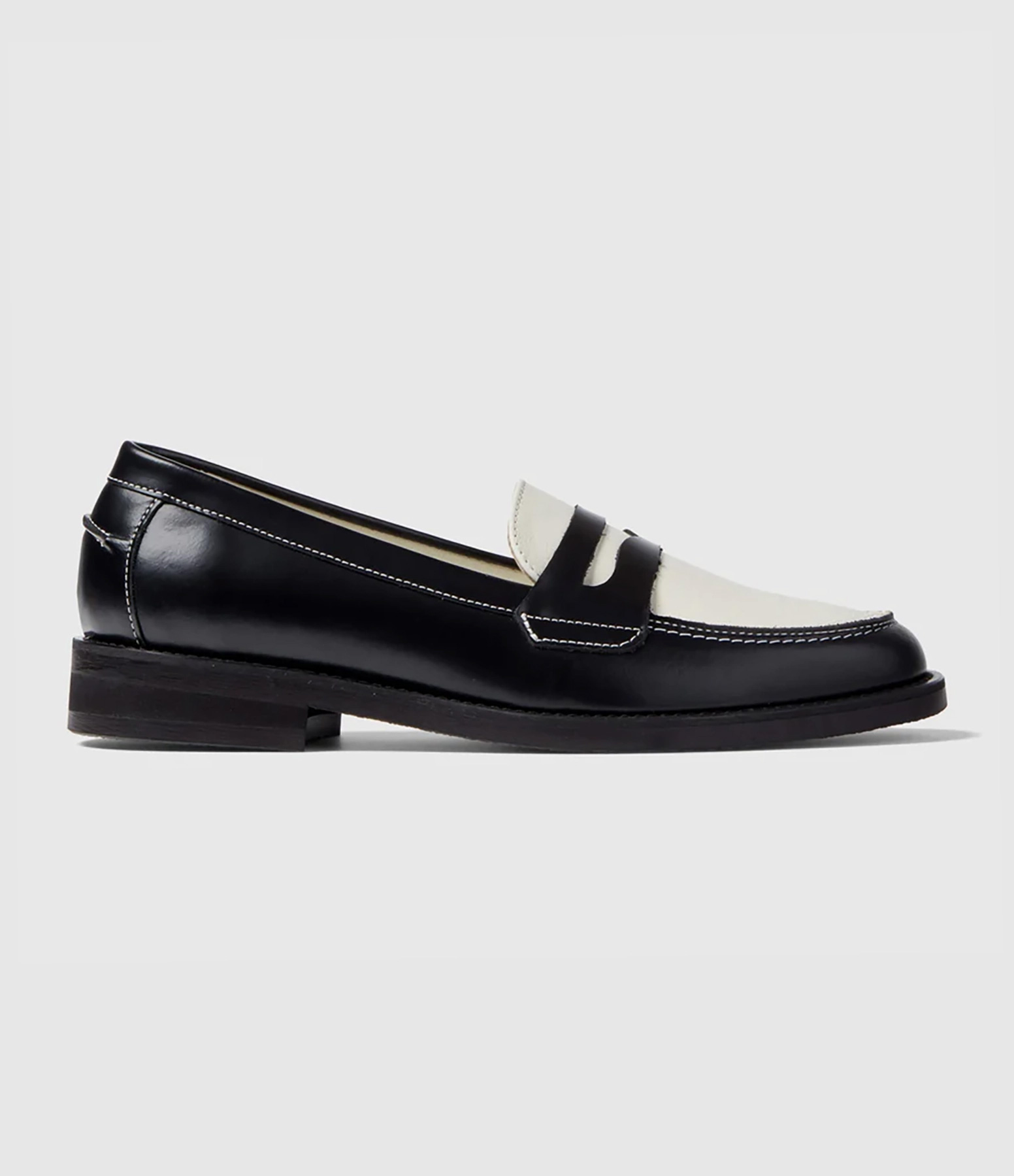Mocassins Wilde Black + White Penny