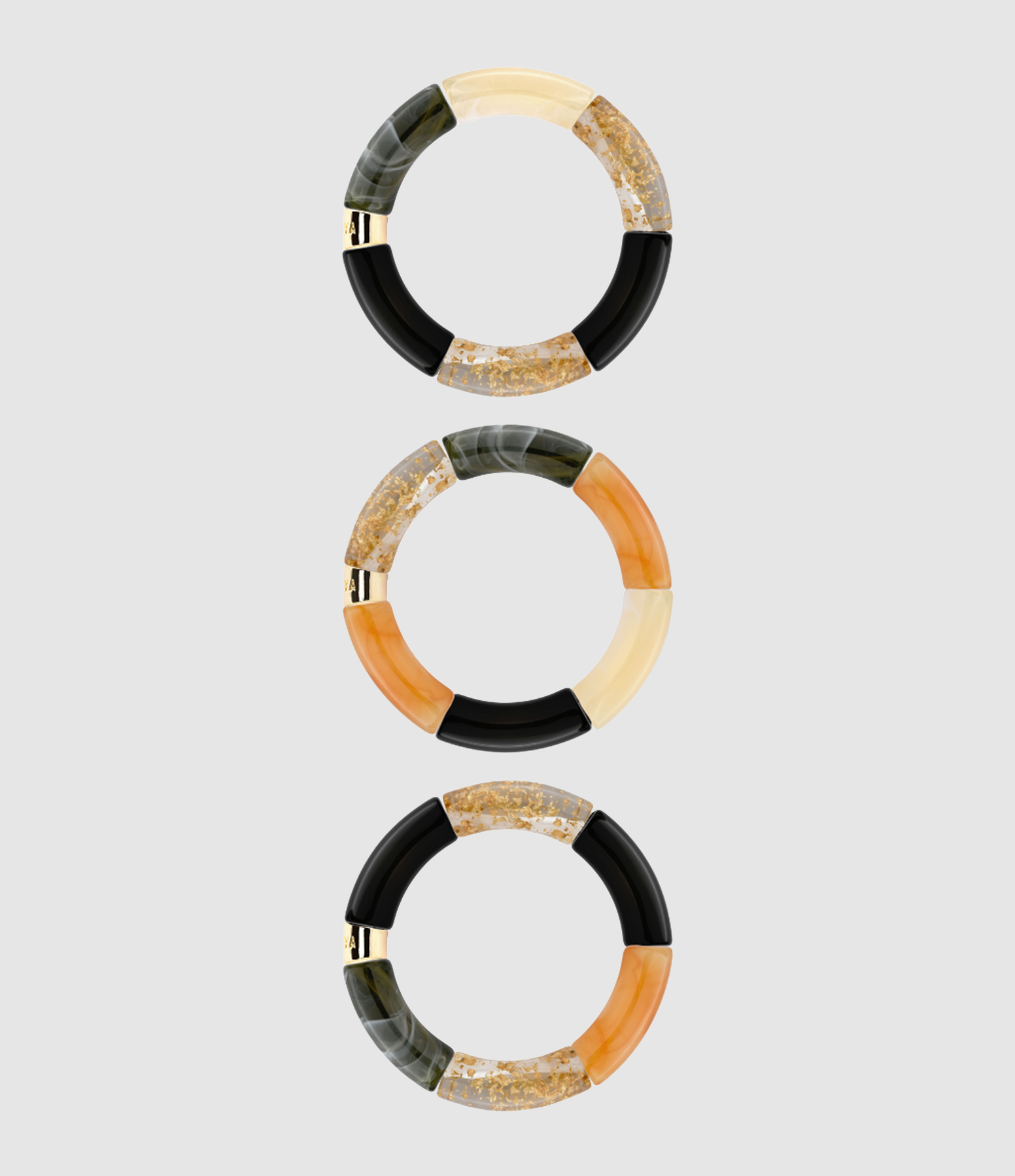 Bracelets Trio Black Night Noir