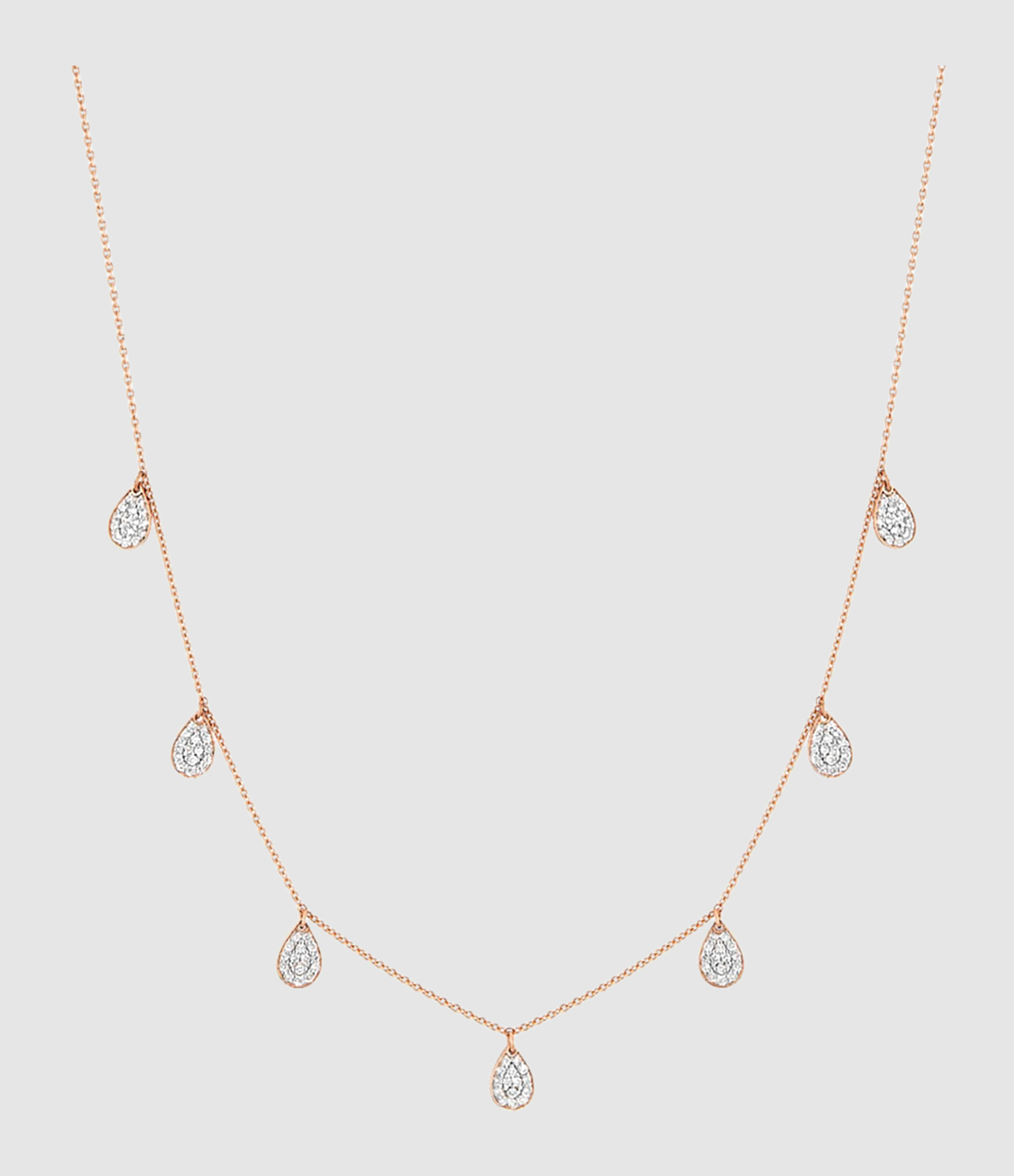 Collier 7 Mini Bliss Diamants Or Rose
