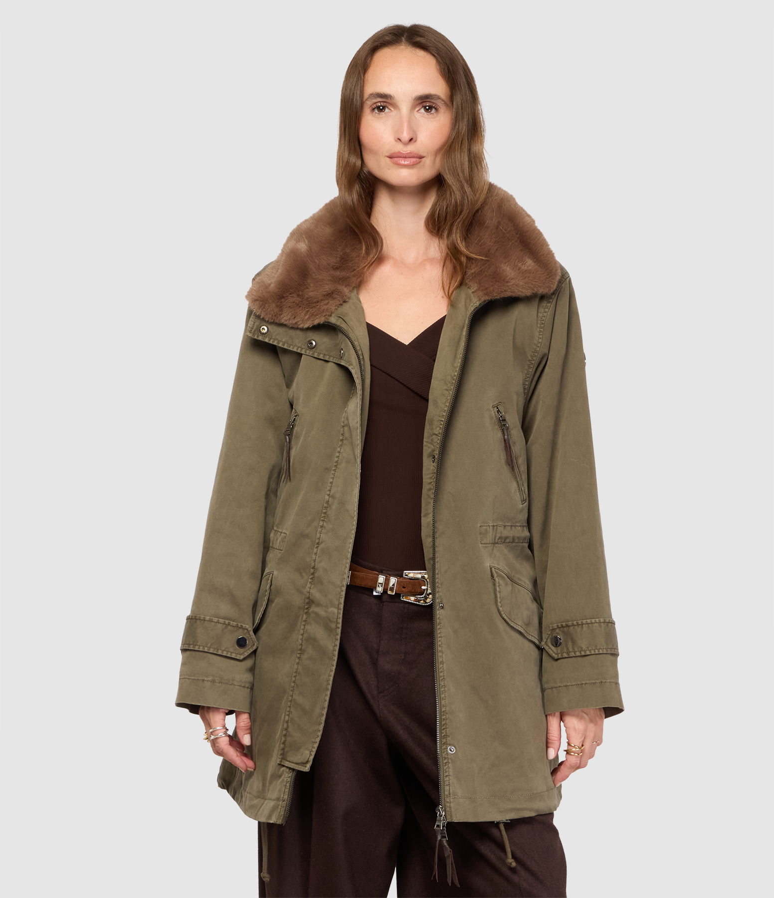 Manteau Antonia Blonde Khaki