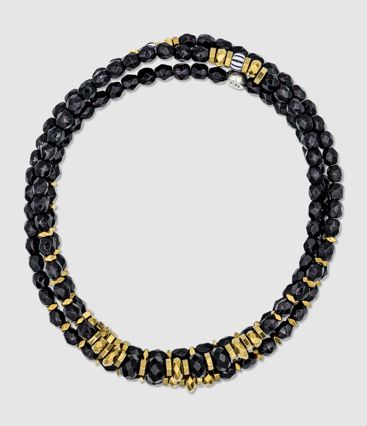Collier et Bracelet 3 Tours Blondie Midnight 49cm
