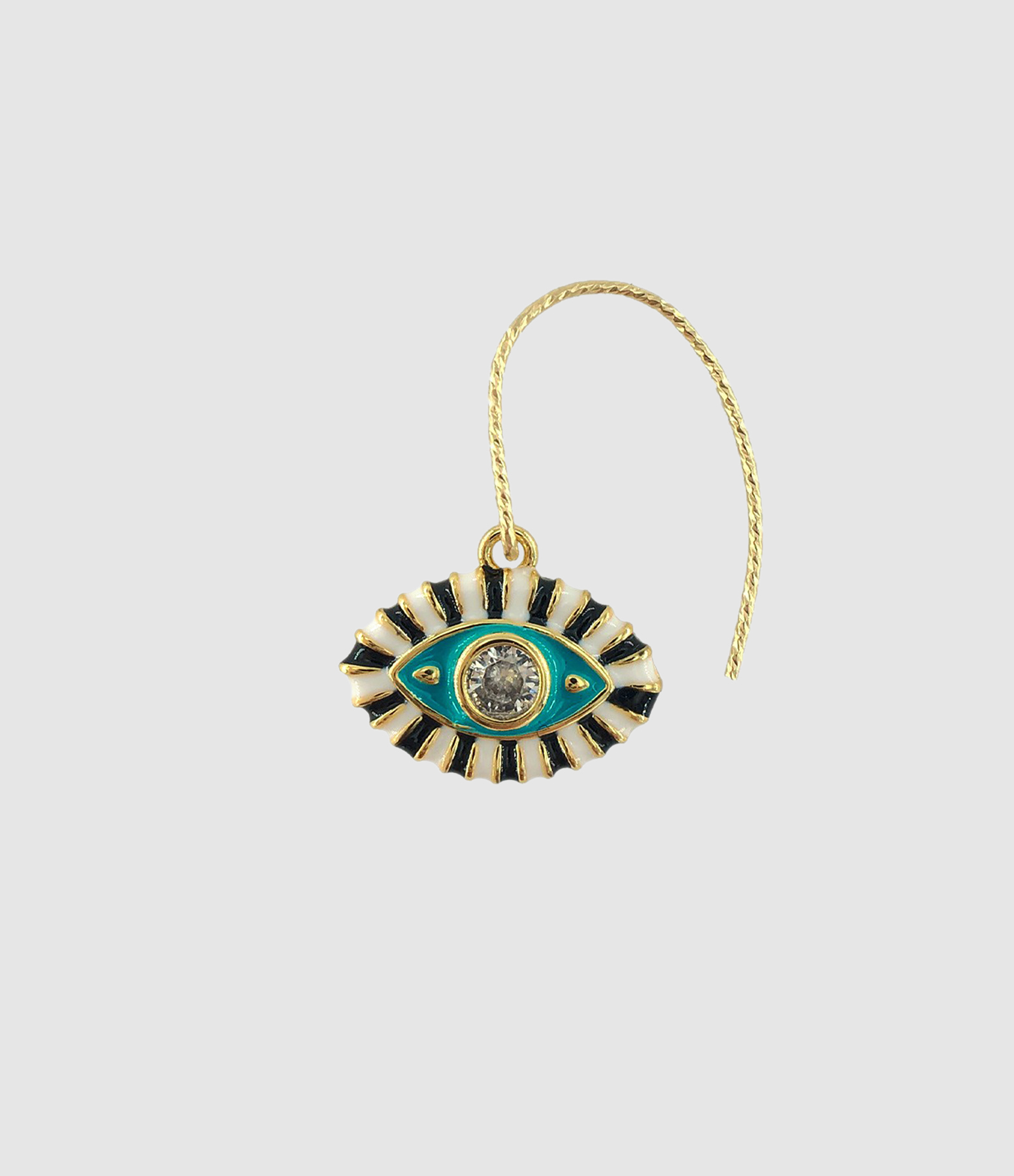 Boucle d'oreille Œil Protecteur Bleu Noir (vendue à l'unité)