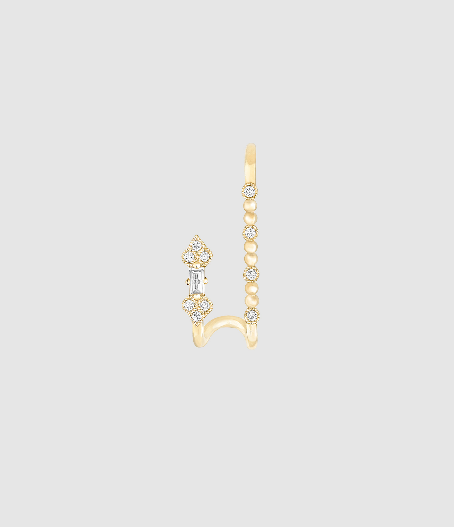 Boucle d'oreille Plein Soleil Or Jaune Diamants (vendue à l'unité)
