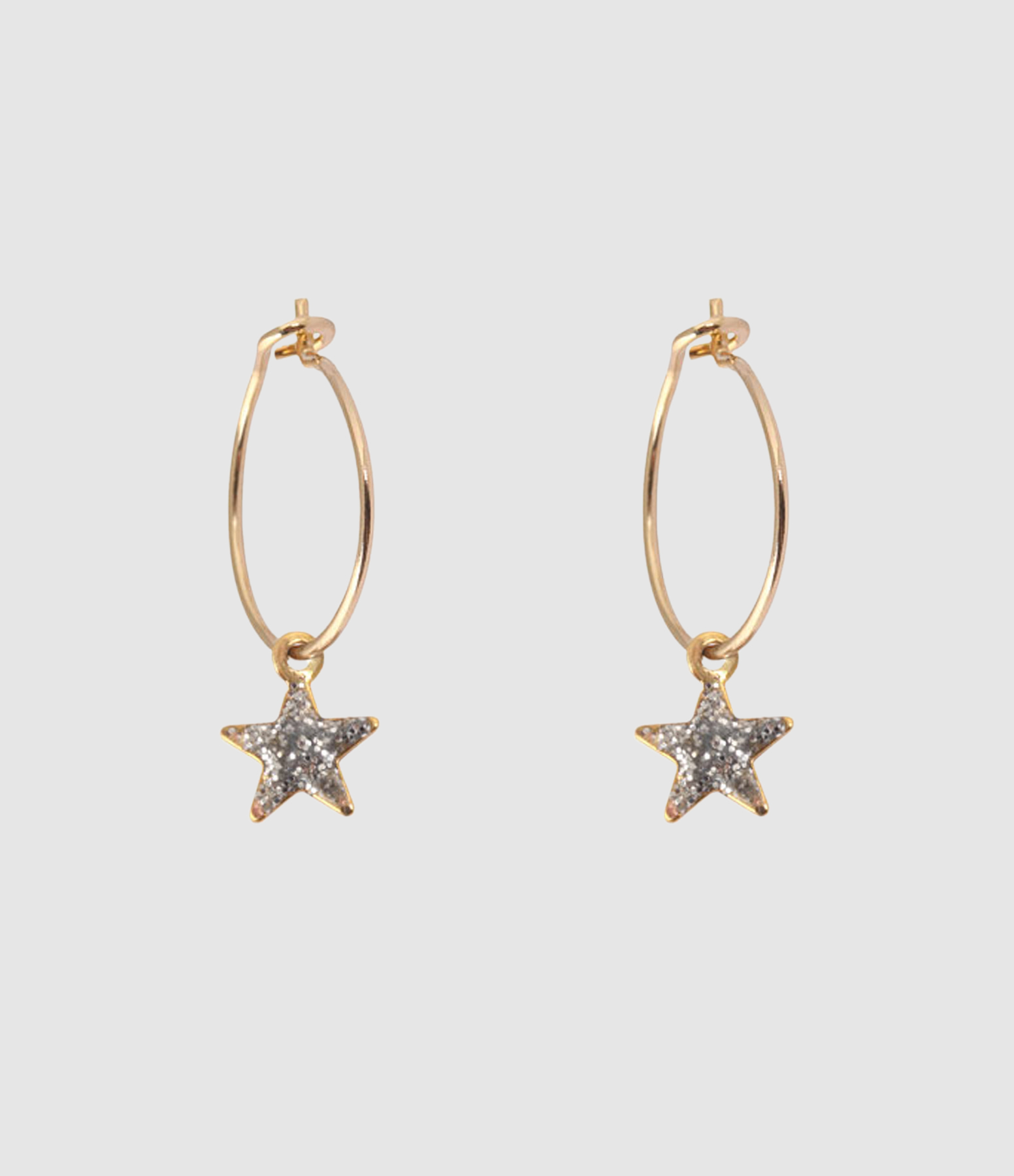 Créoles Mini Star Argent Doré