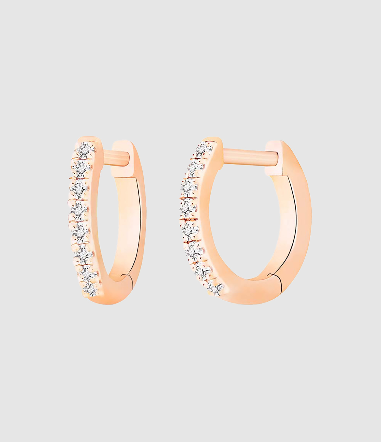 Créoles Be mine Mini Diamants Or Rose