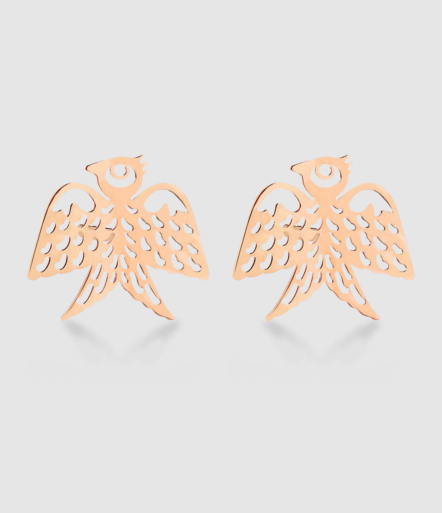 Boucles d'oreilles Georgia Puces Or Rose