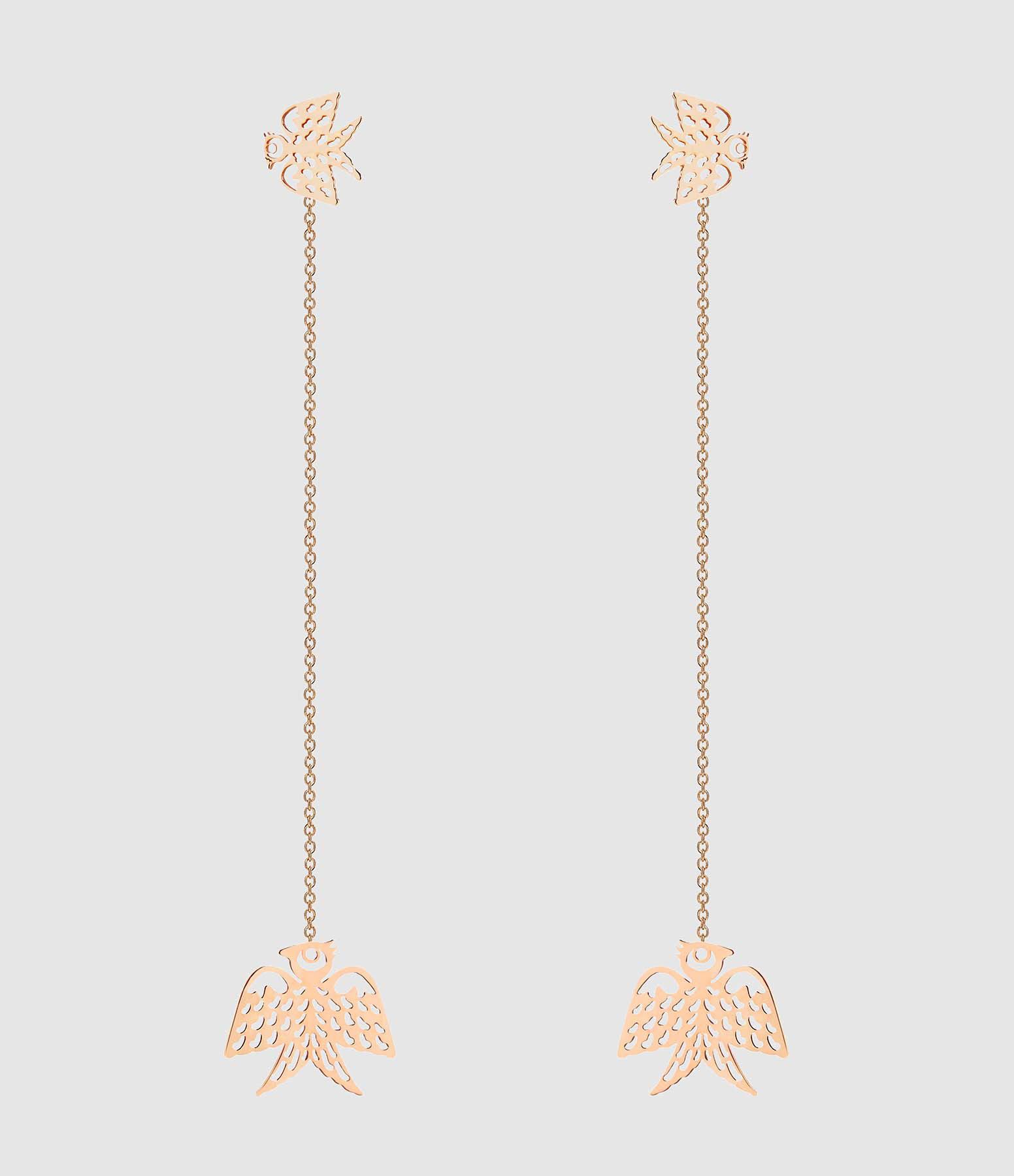 Boucles d'oreilles Georgia Pendantes Or Rose