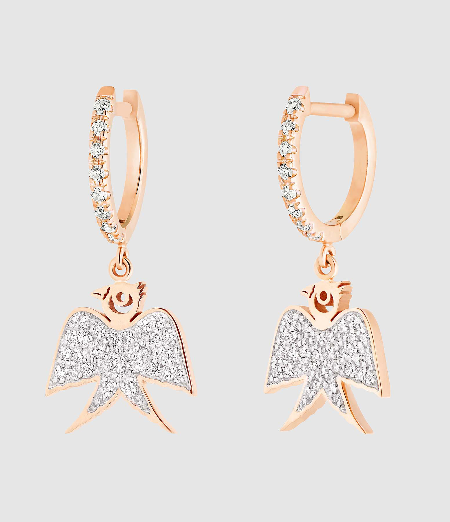 Créoles Georgia Diamants Or Rose