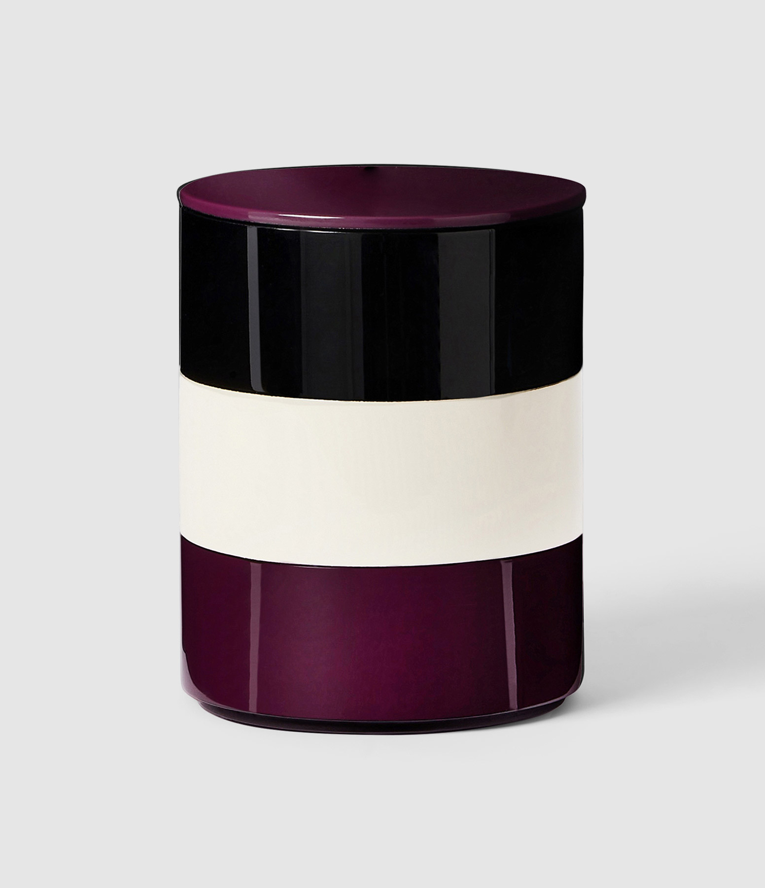 Boîte Ronde à Bijoux Totem Aubergine