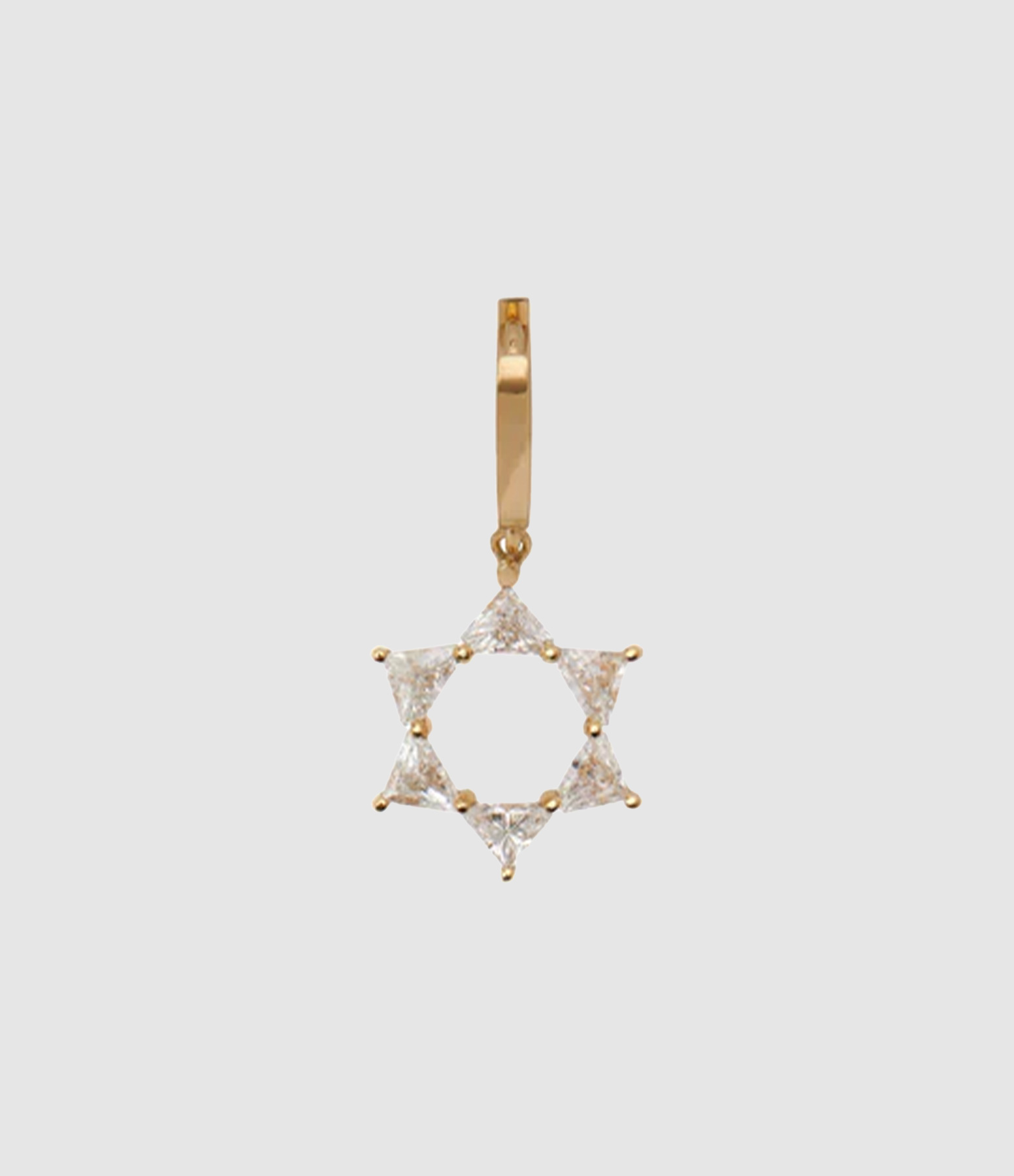 Mini Créole Star Or Jaune Diamants (vendue à l'unité)