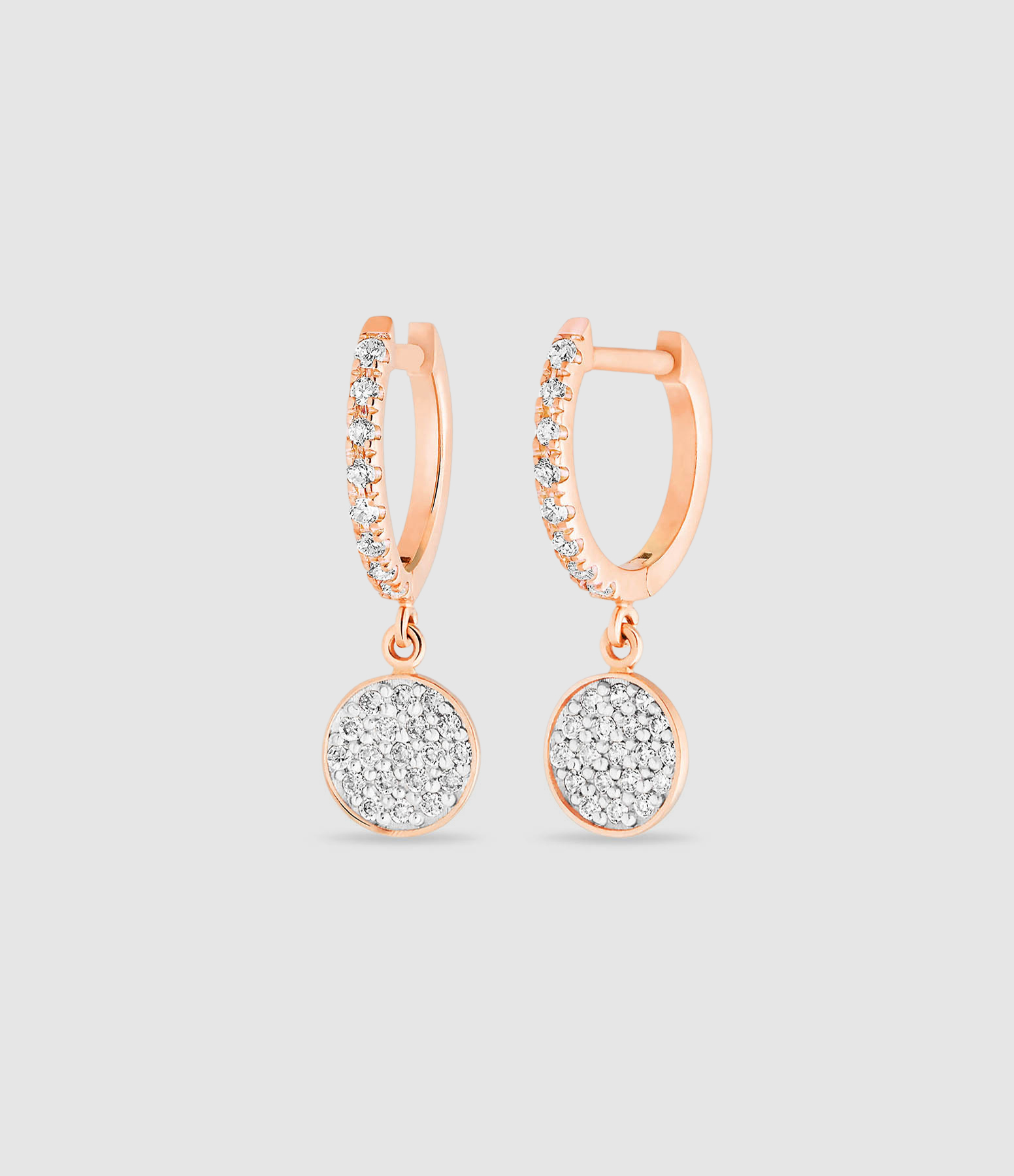 Boucles d'oreilles Mini Ever Diamants Or Rose