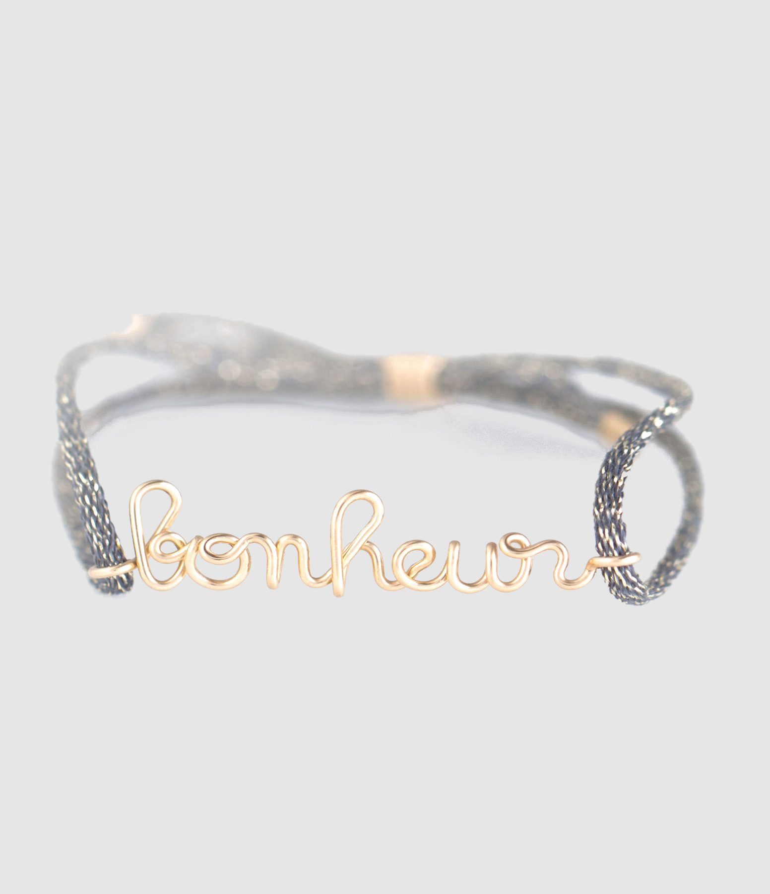 Bracelet Cordon Lurex Bonheur Gold Filled