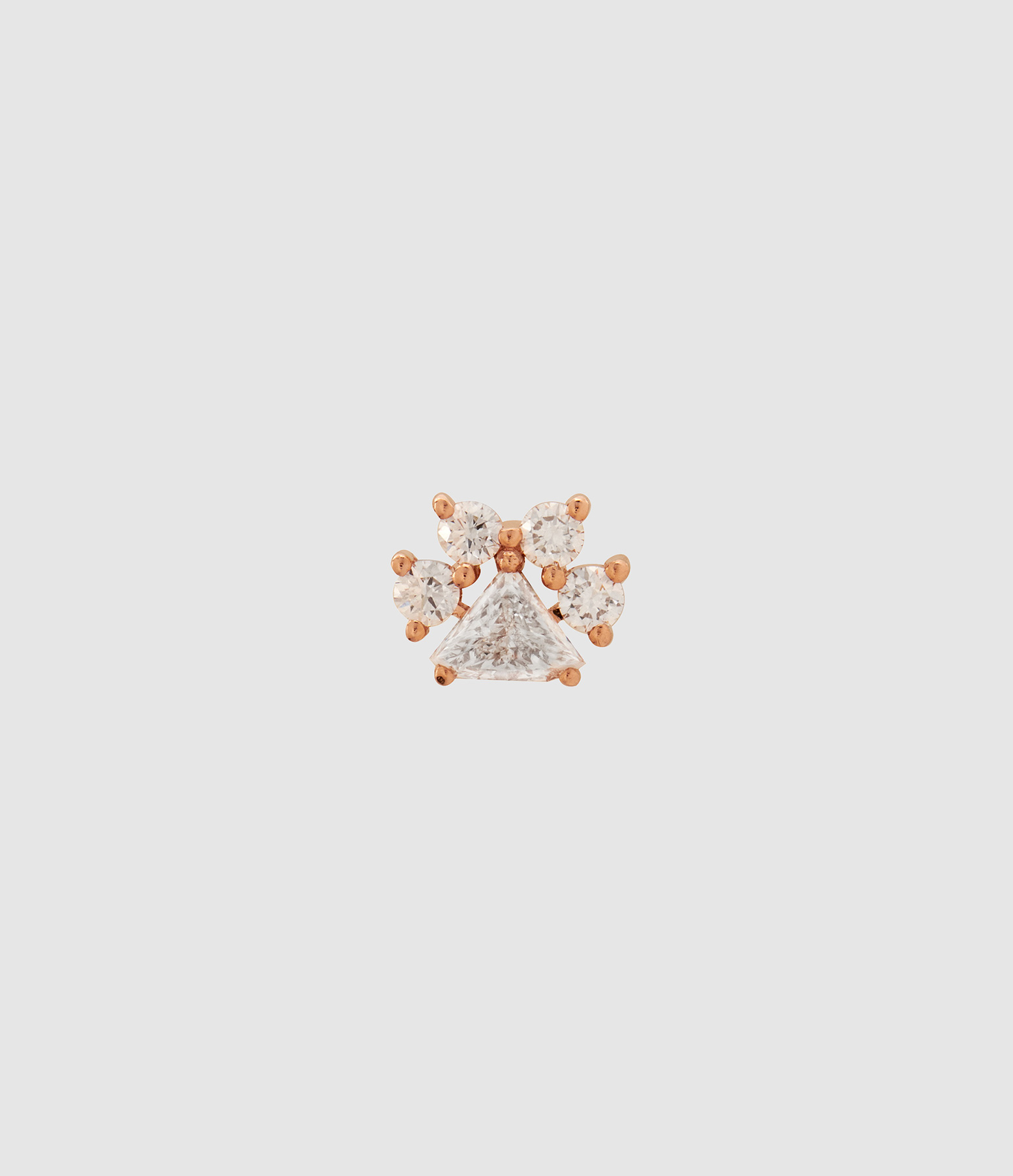 Boucle d'oreille Paw Or Rose Diamants (vendue à l'unité)