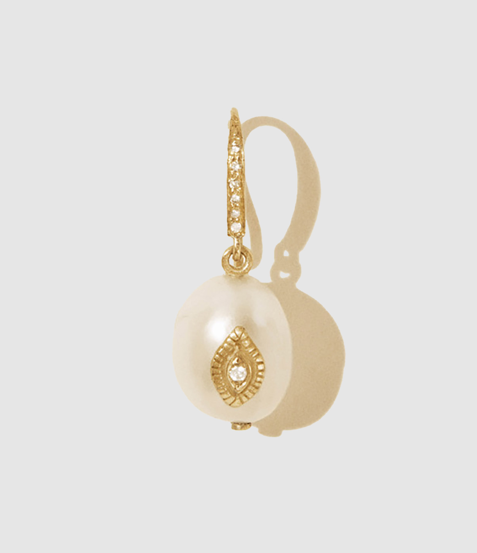 Boucle d'oreille Charlie Perle Blanc (vendue à l'unité)