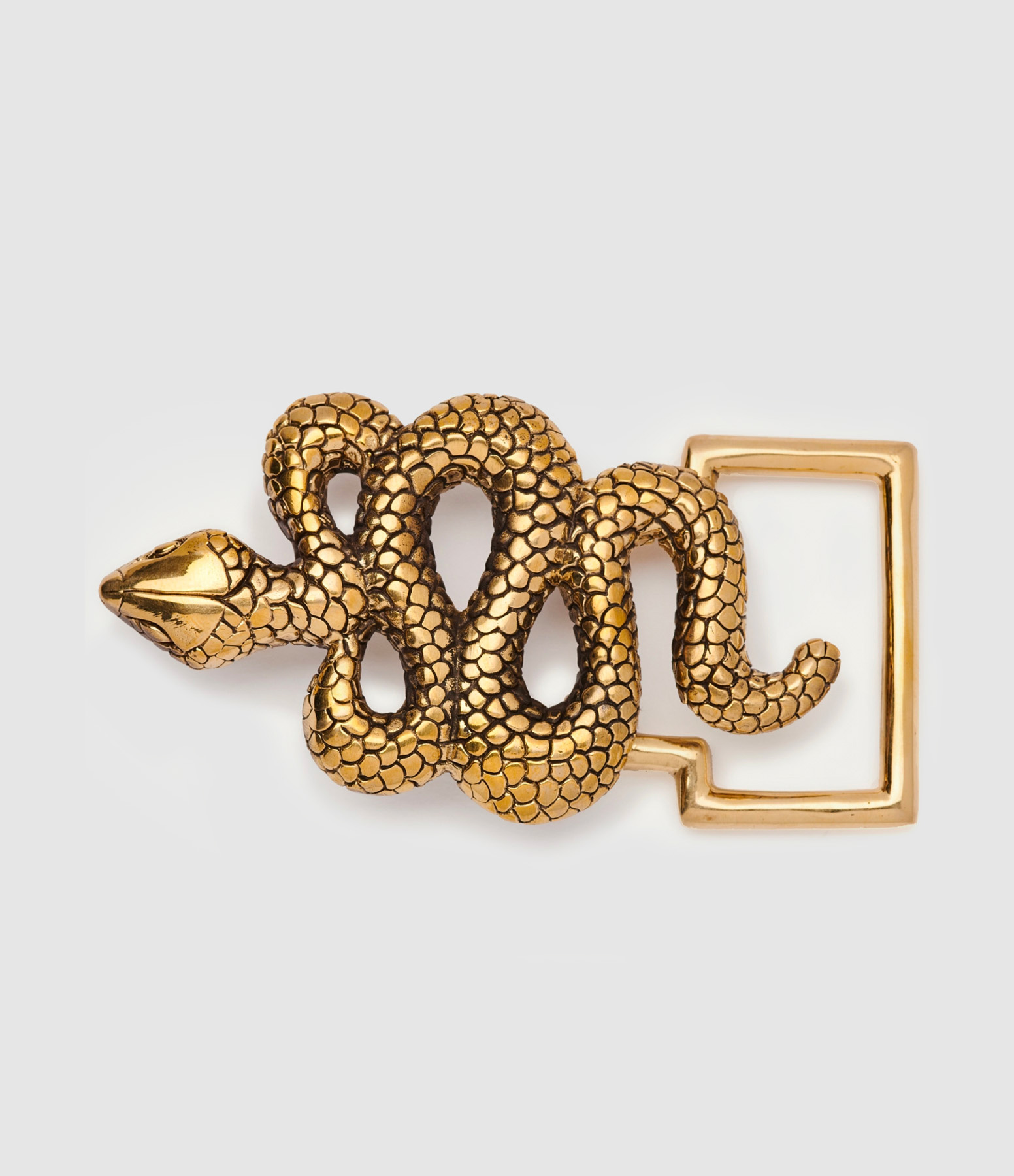 Boucle de Ceinture Serpent Doré