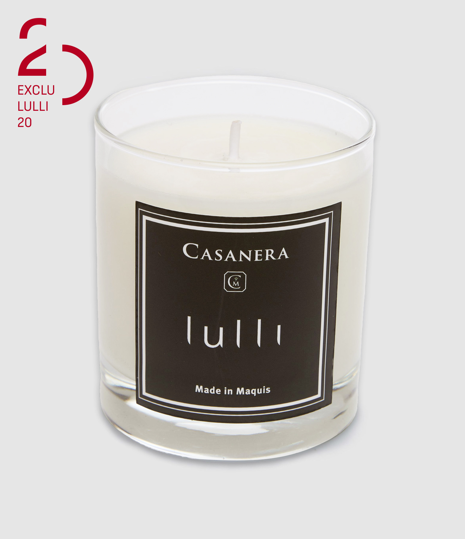 Bougie 20 Ans 250g, Exclusivité 20 ans Lulli