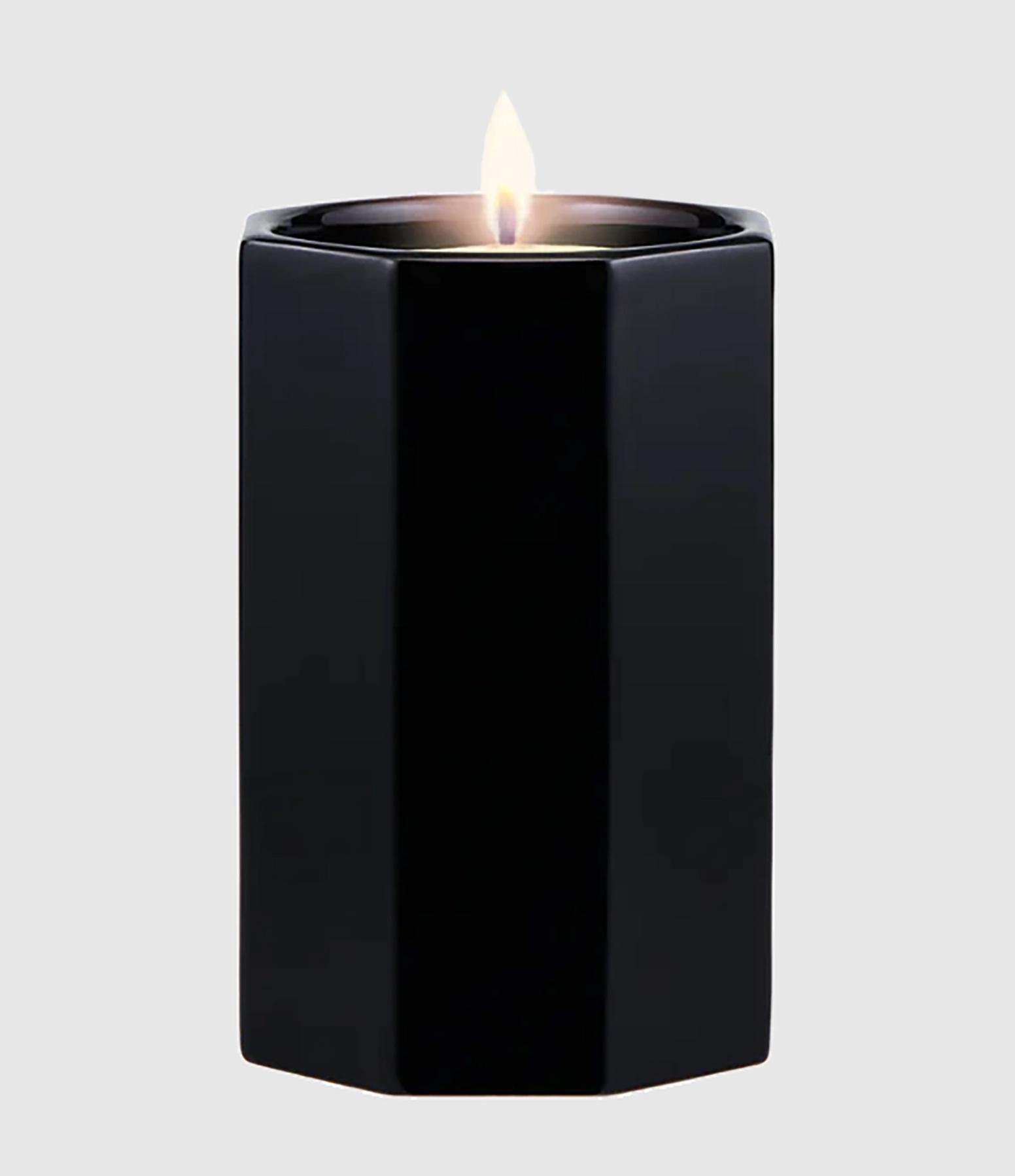Bougie Octogonal Pilar Black Amber