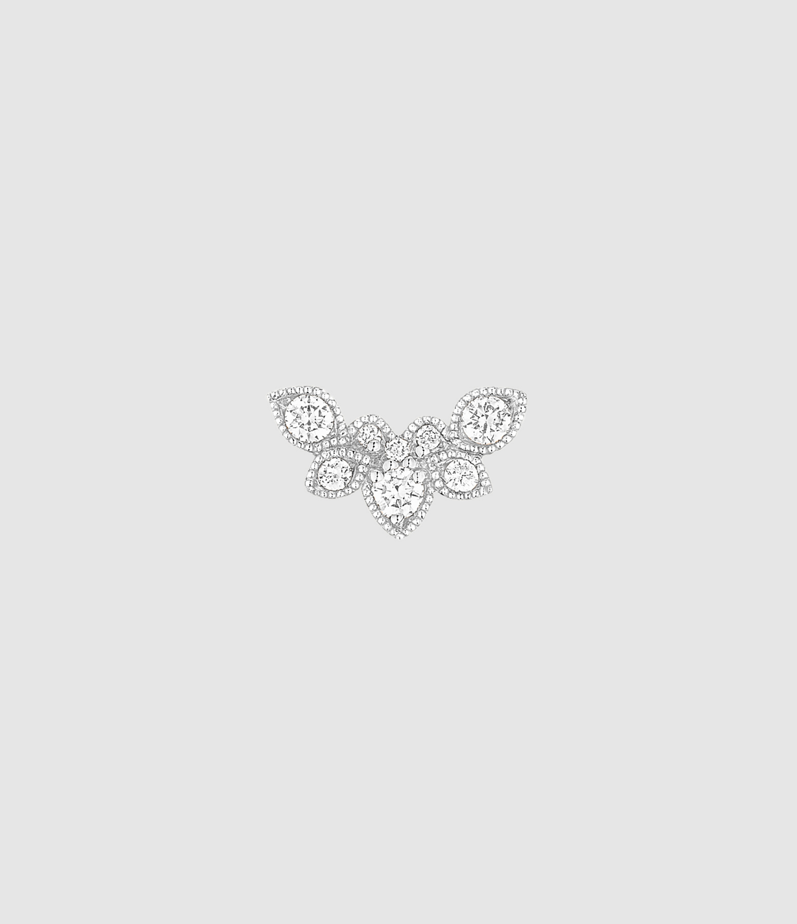 Boucle d'oreille Nude Or Blanc Diamants (vendue à l'unité)