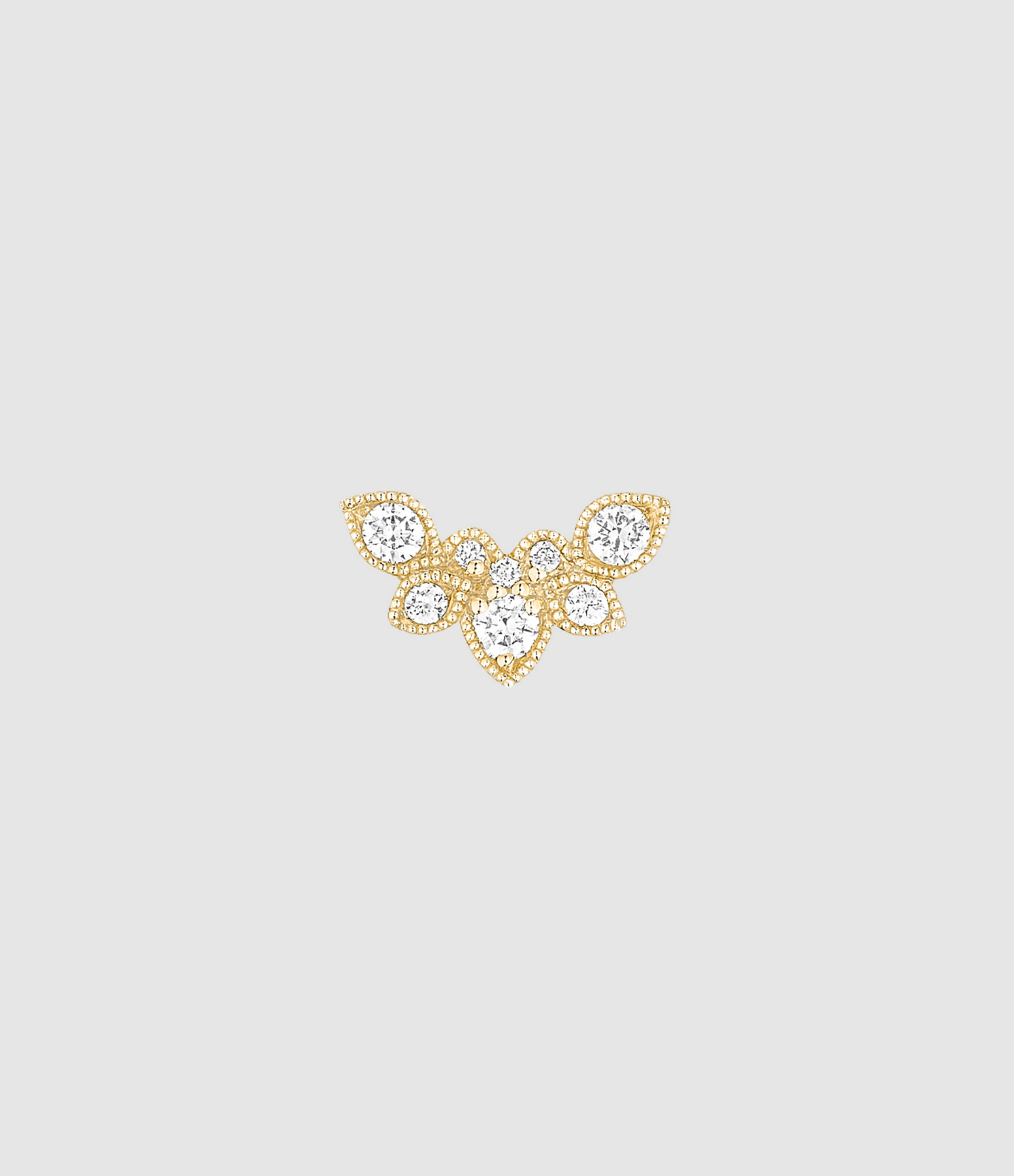 Boucle d'oreille Nude Or Jaune Diamants (vendue à l'unité)