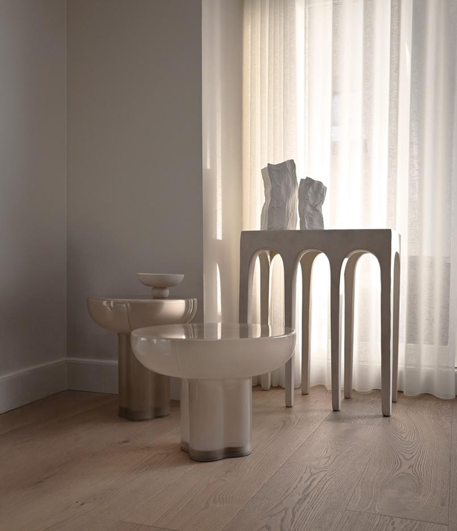 Vase Kami Moyen Blanc Os