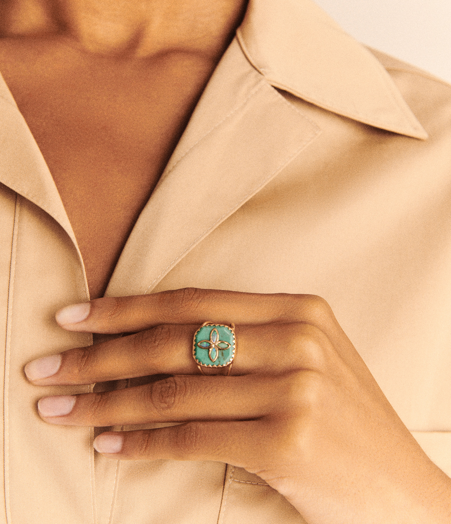 Bague Bowie n°2 Turquoise