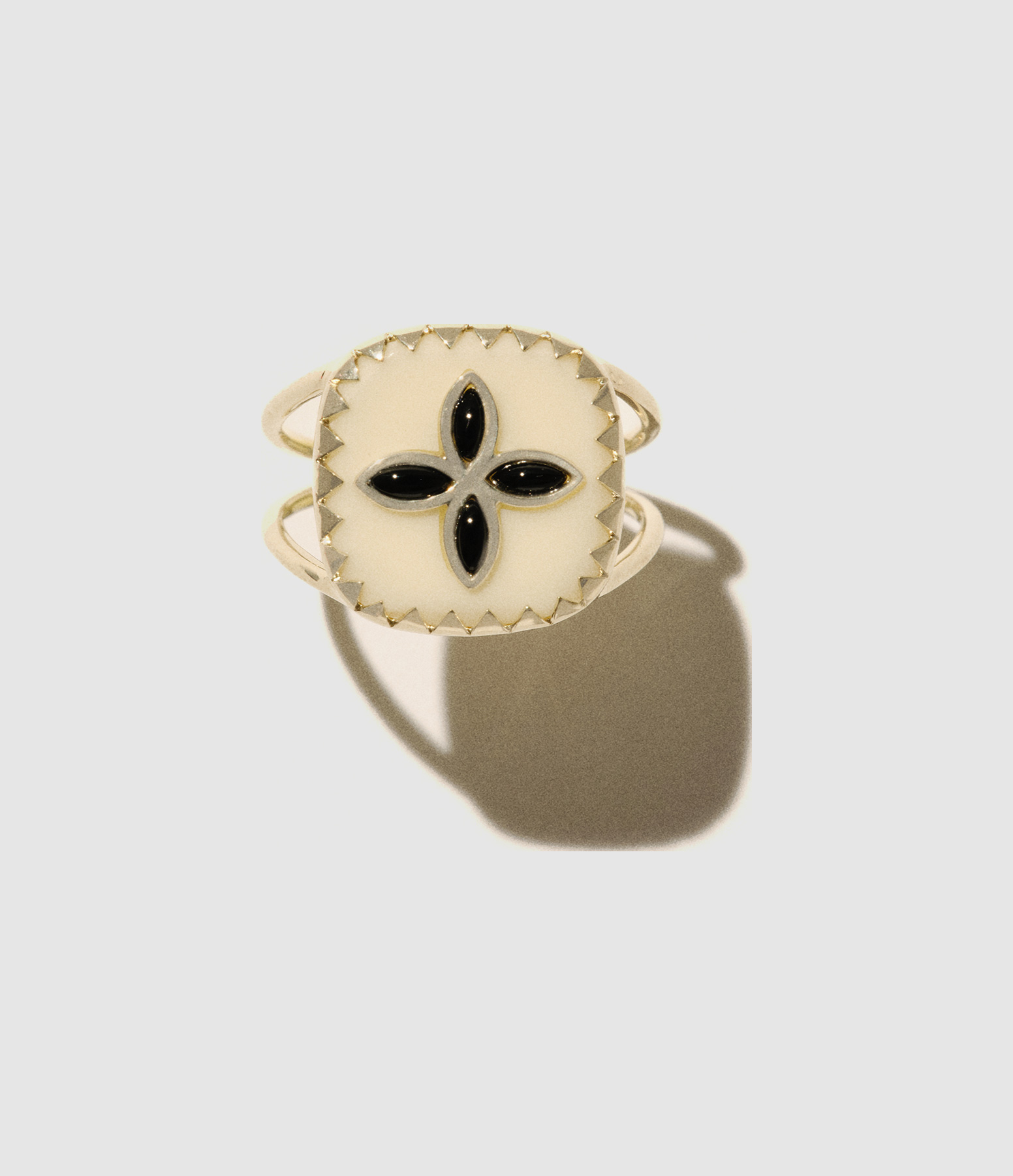 Bague Bowie n°2 Onyx Blanc