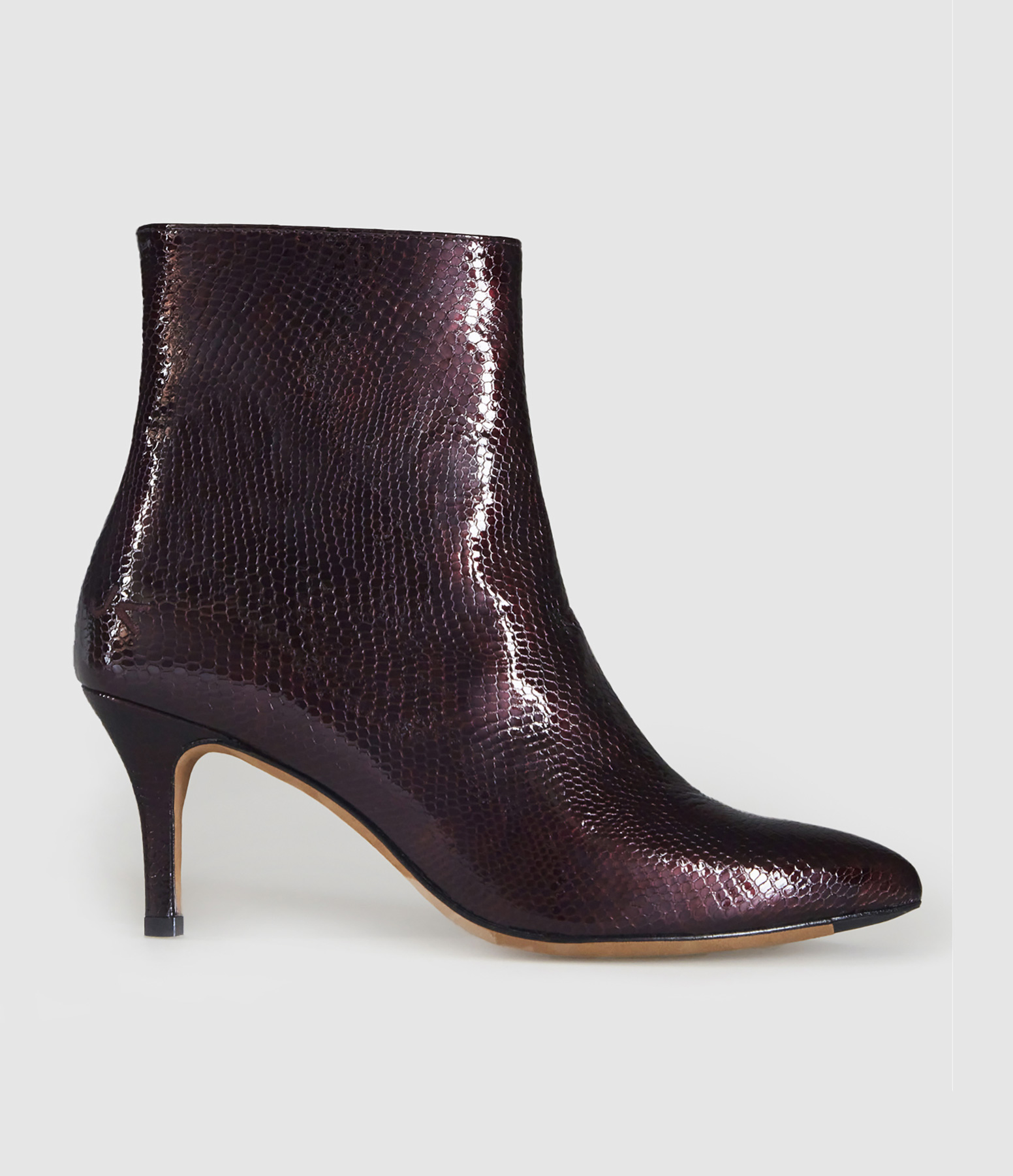 Bottines Boye 70 Ecaille Verni Burgundy