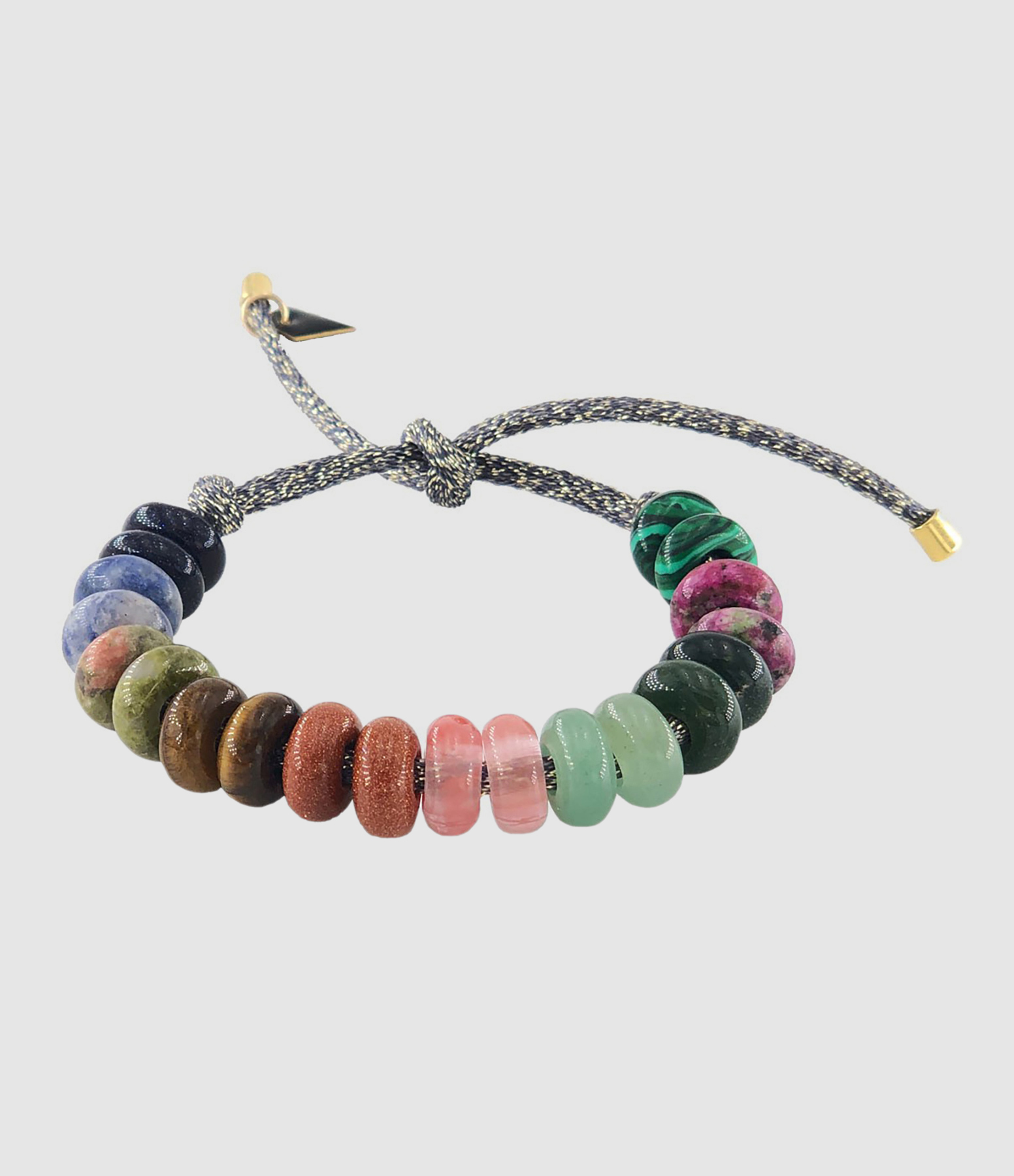 Bracelet DIY Cordon Lurex Gris