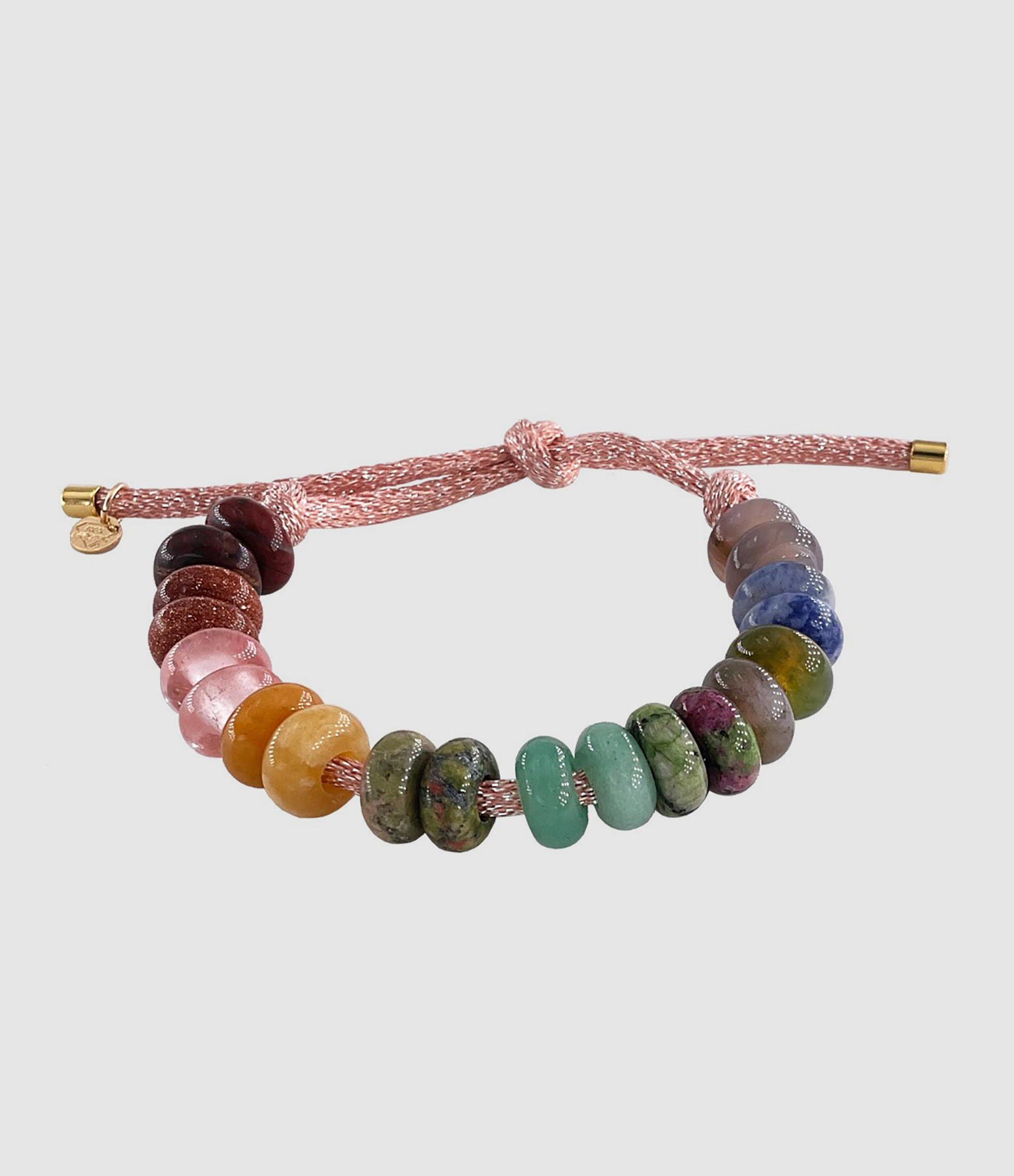 Bracelet DIY Cordon Lurex Rose